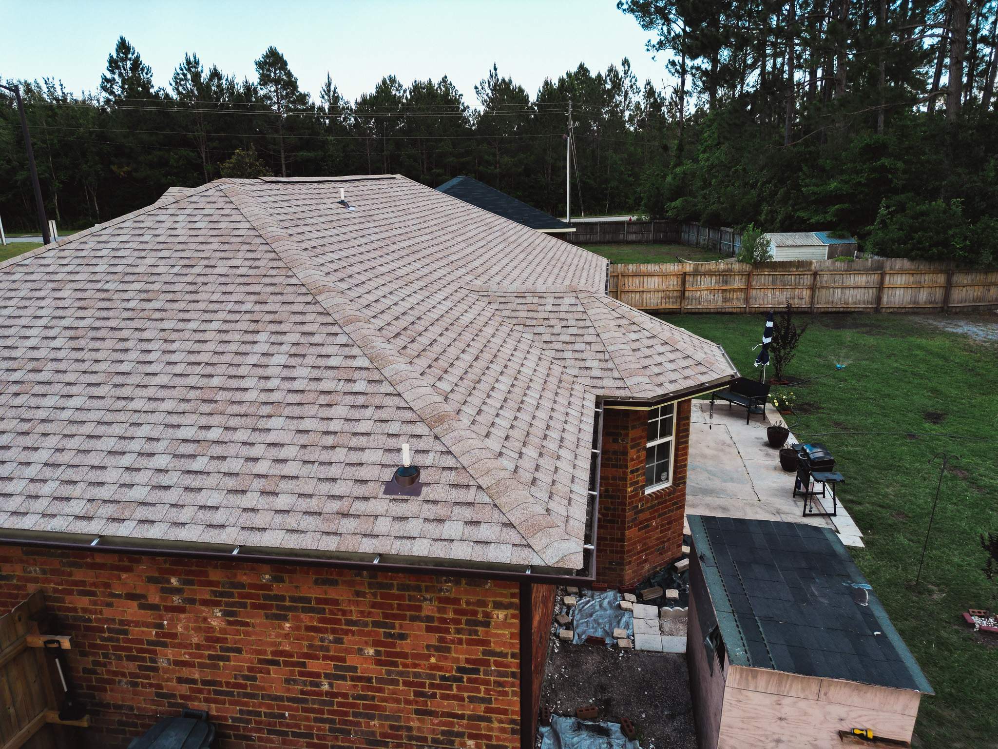 Residential Roofing Installation using Atlas Pinnacle Pristine Tan Mist by Talya Roofing