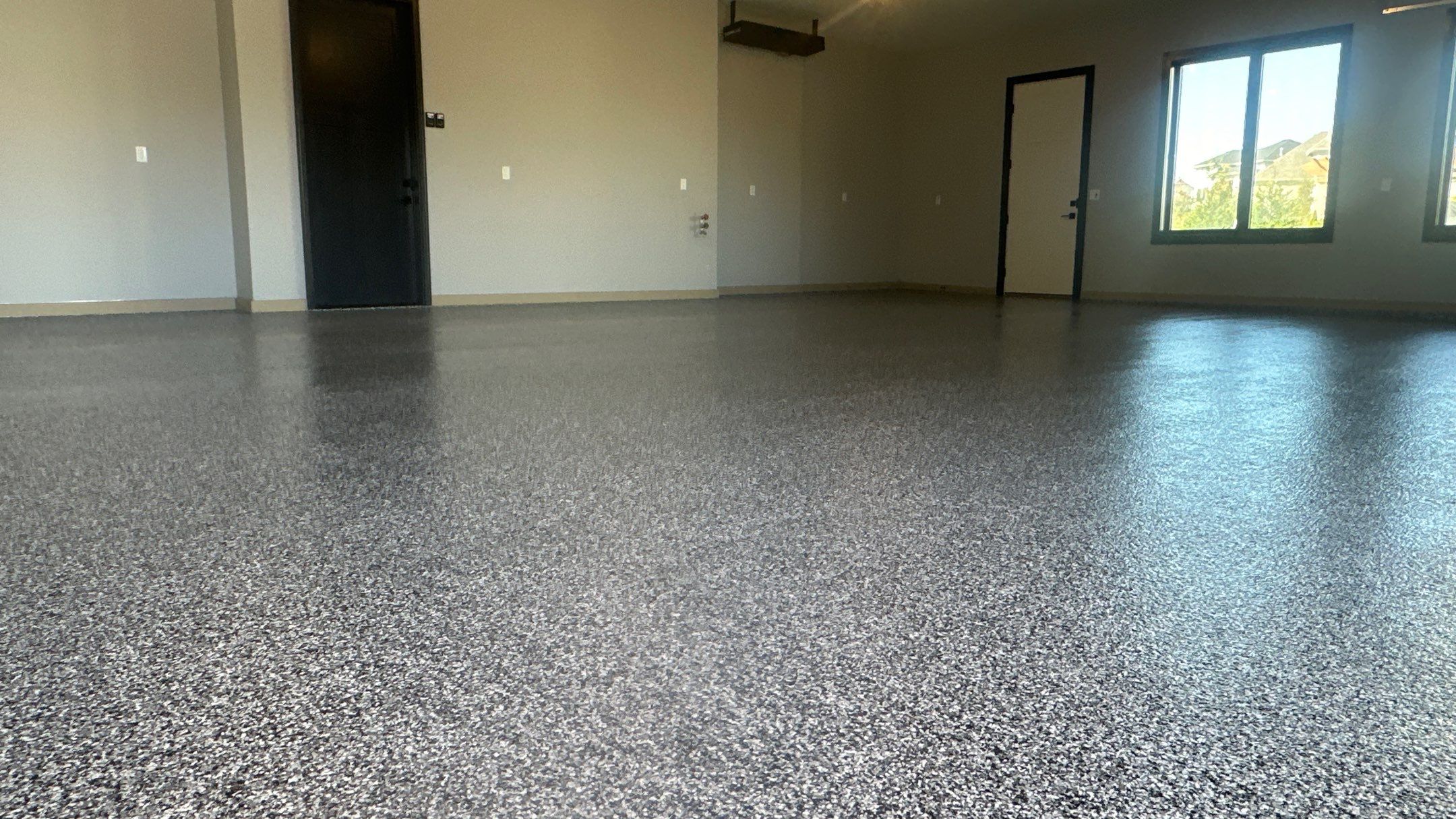 Check out how much a difference a new flake floor can make  by Banner Garage