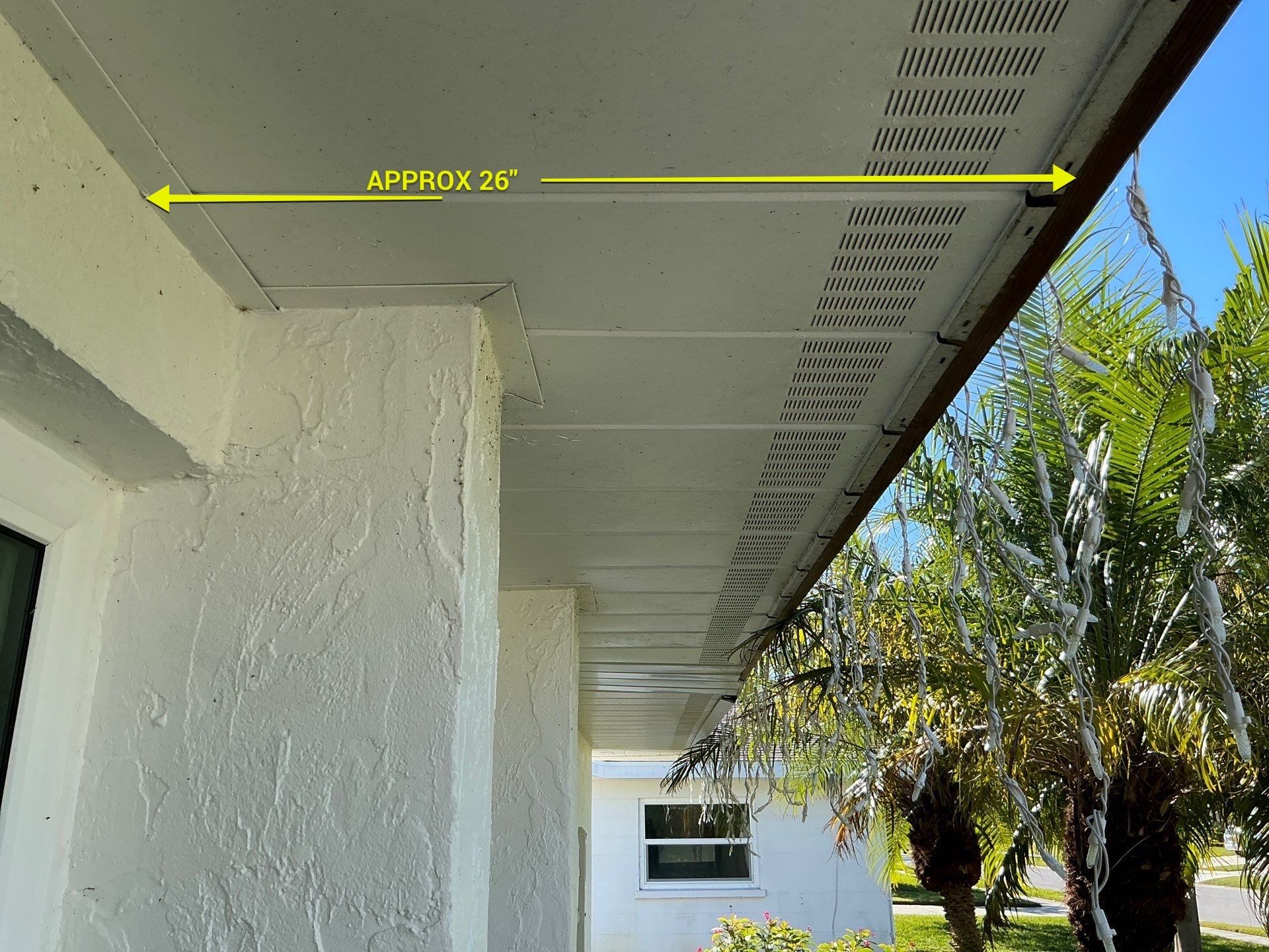 Aluminum White Soffit Installation in Sarasota FL by Gutter Professors