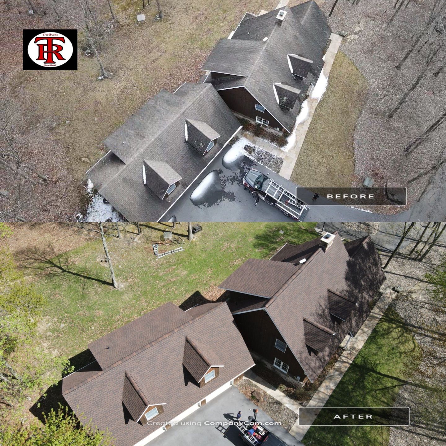 Roofing Installation using Gaf Hdz Architectural Shingle -Barkwood by Teflon Roofing