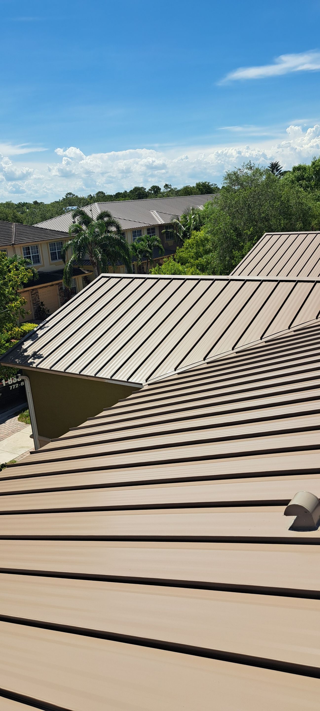 24ga 1.5" Mechanical Seam Buckskin  by Total Roofing System The Metal Roof Experts
