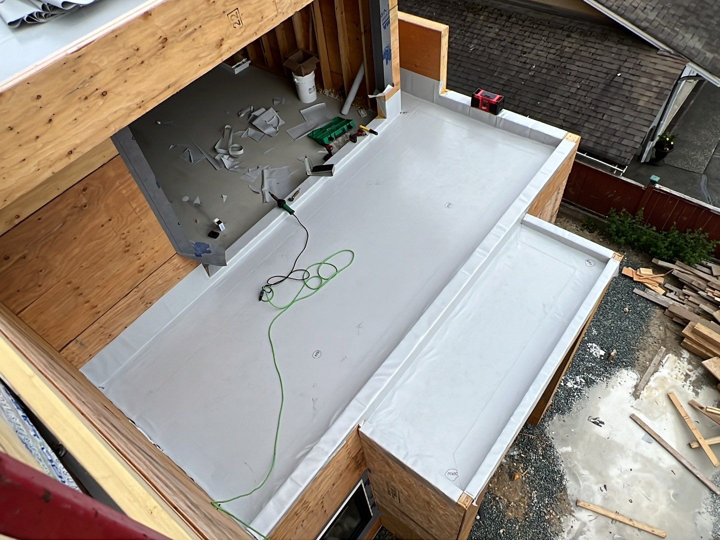 Residential Roofing Installation using Durolast roofing membrane by Top Notch Roofing Inc