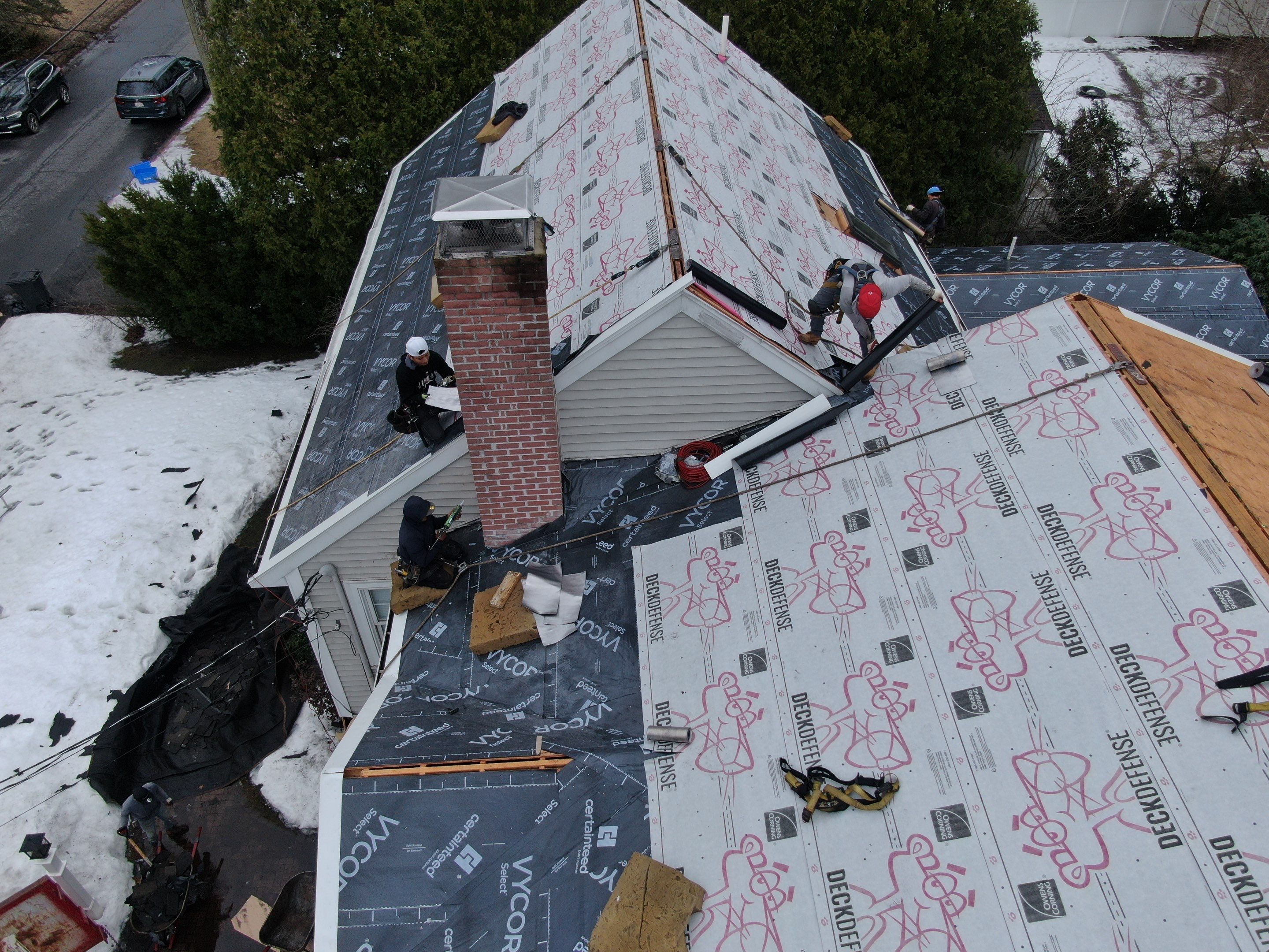 lFull Roof Replacement + Emergency Ice Dam Removal — Lexington, MA by Mighty Dog Roofing of Greater Middlesex County