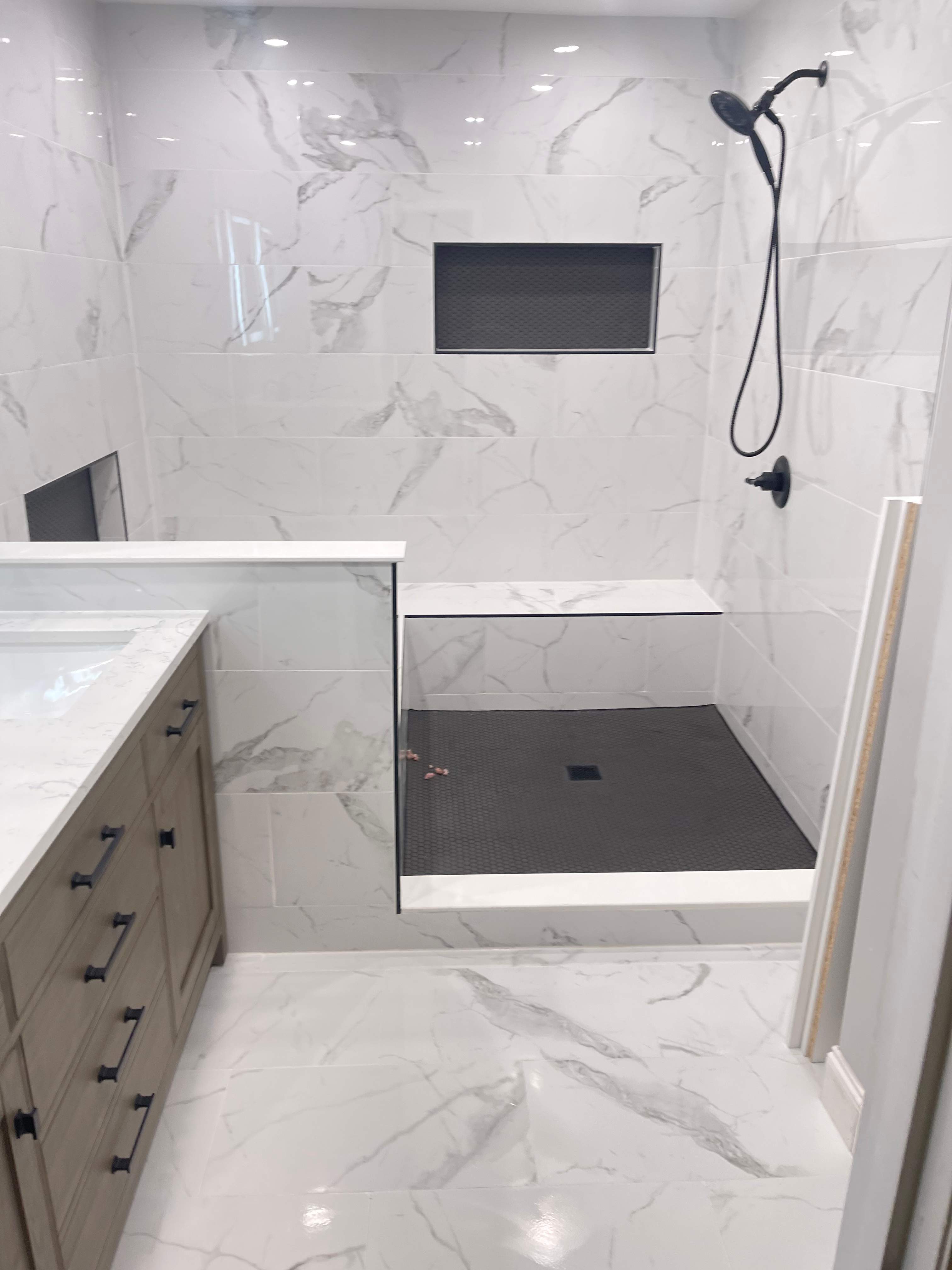 Master bathroom renovation by Prudencio