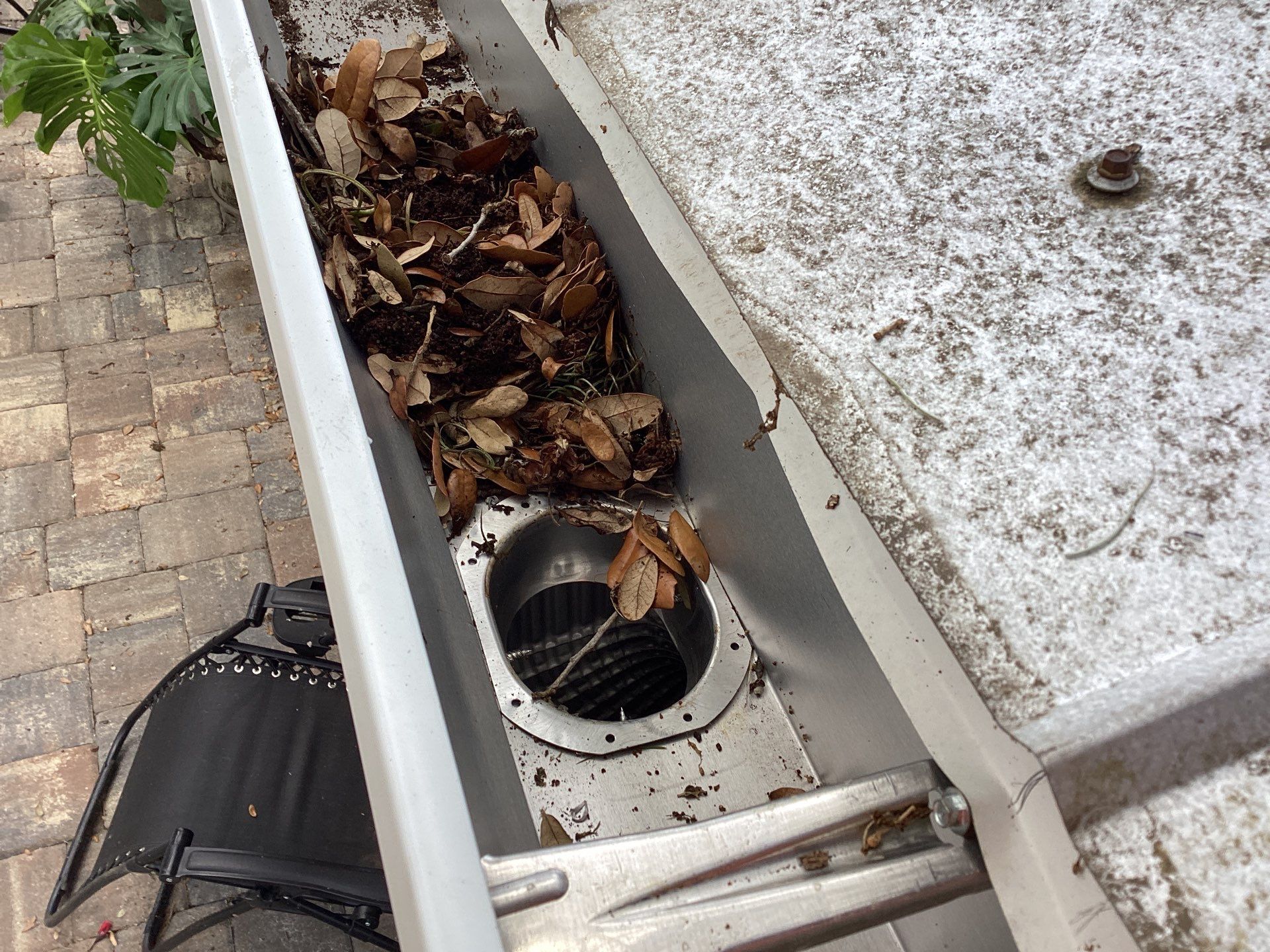 White 6-Inch Gutters and Leaf Guard Installation in Fort Myers FL by Gutter Professors