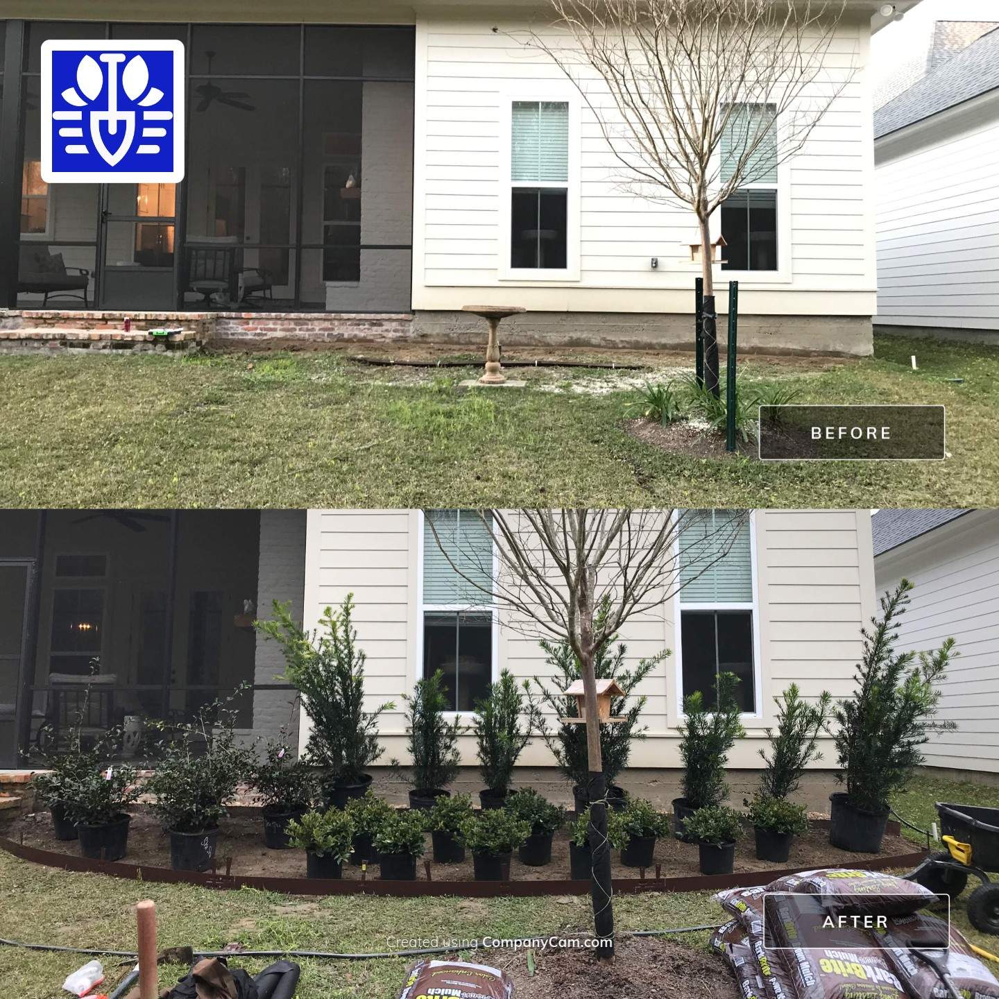 LANDSCAPE SERVICES using NEW BED INSTALL by CutScape, LLC.