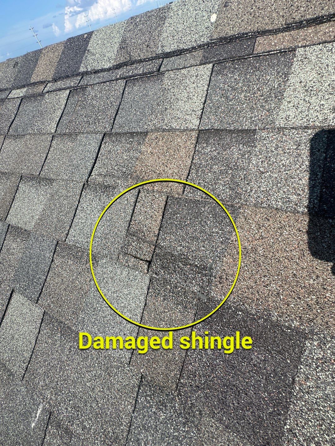 Hail Damage using Owen's Corning Duration (Lifetime) Shingles by Roof Repair Company