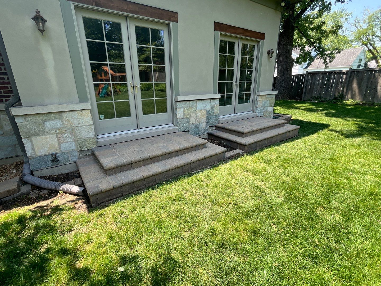bluestone using Algaecide, soft wash soap by Northern Power Washing LLC.