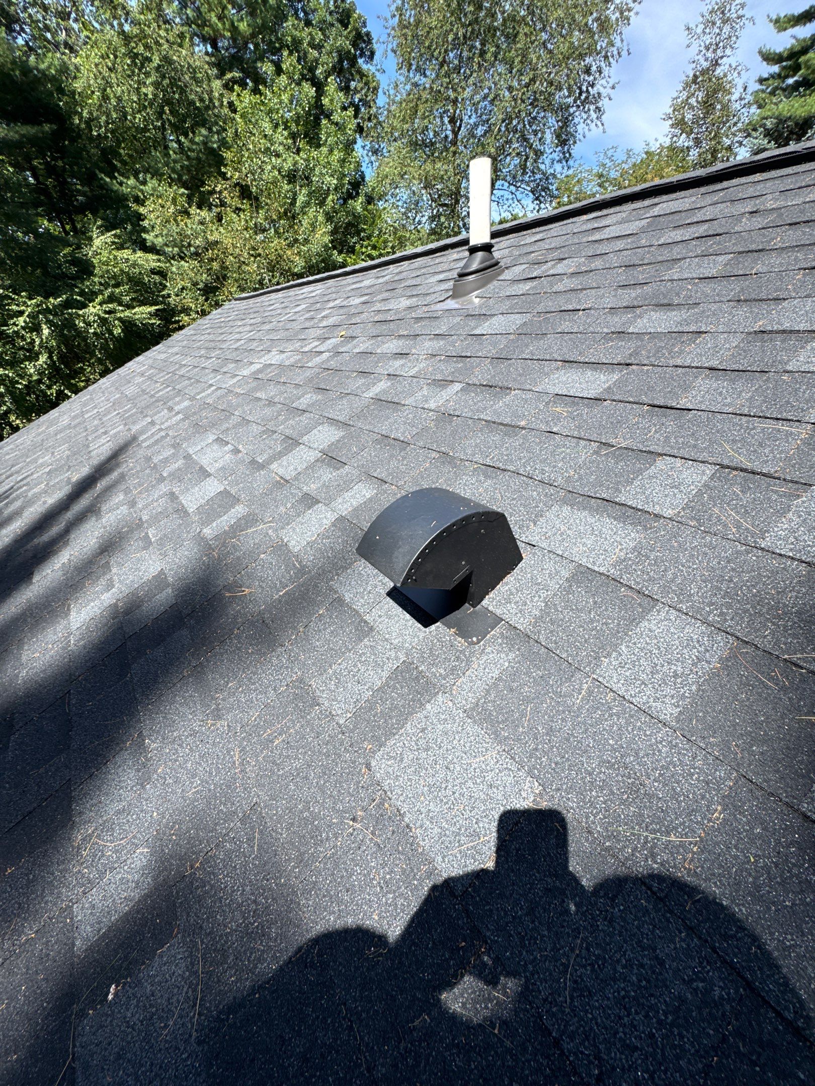 Roof Replacement in Stratham, NH - OC Onyx Black w/ Black Drip Edge by Compass exteriors