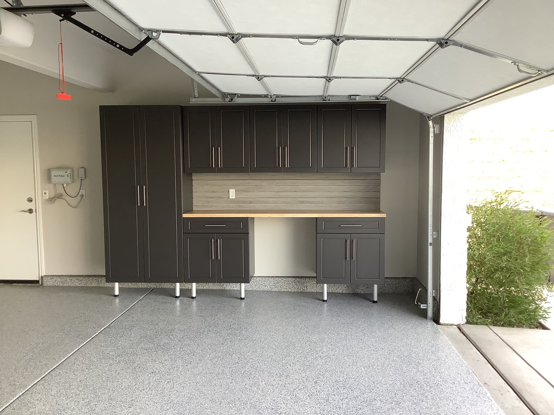 Garage Storage & Concrete Coating in Lathrop California  by Lancaster Painting