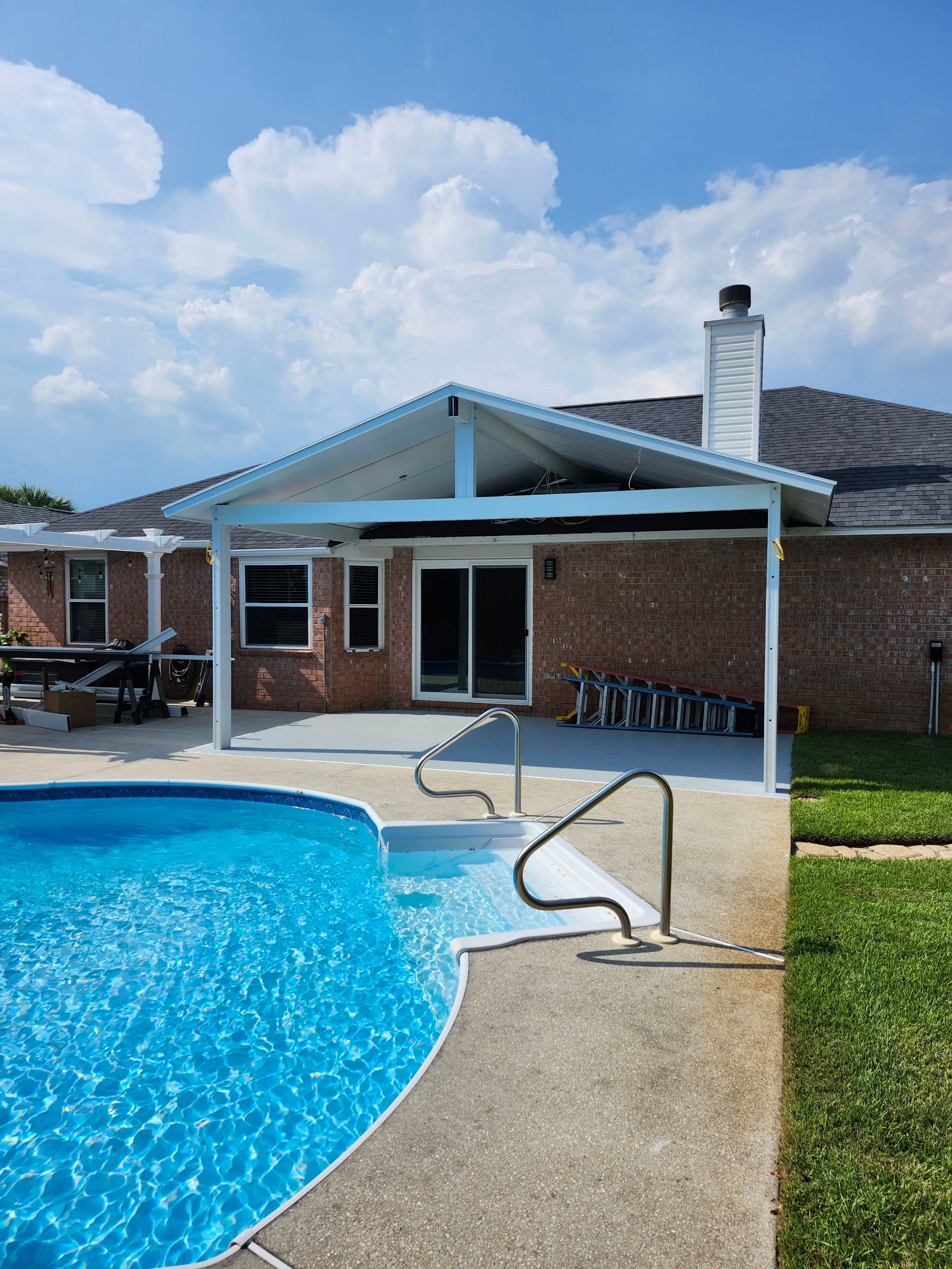 Poolside Cathedral Patio Cover by Titan Sunrooms
