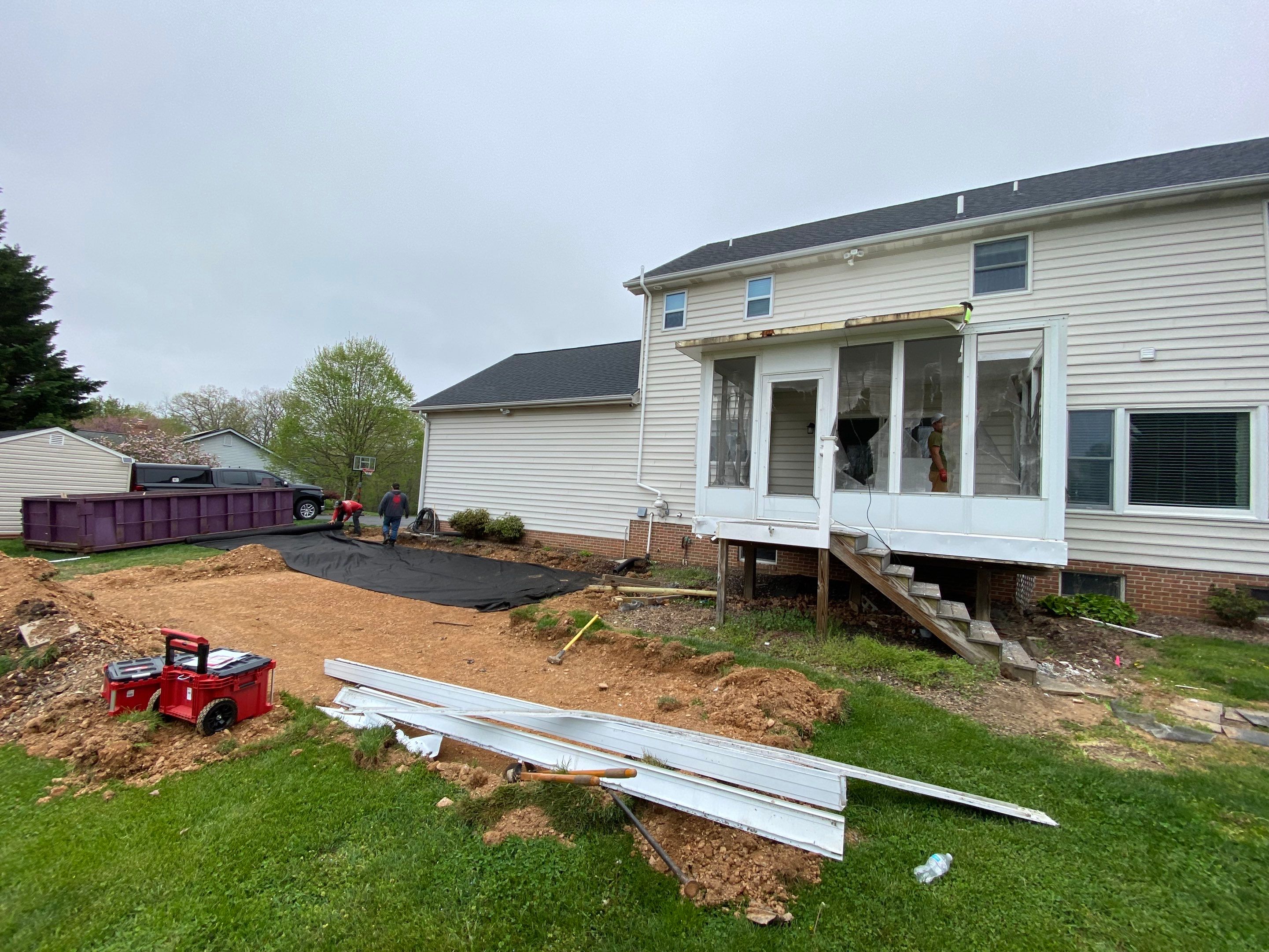 Backyard Transformation using Techo-Bloc Pavers by The Smet Companies, LLC
