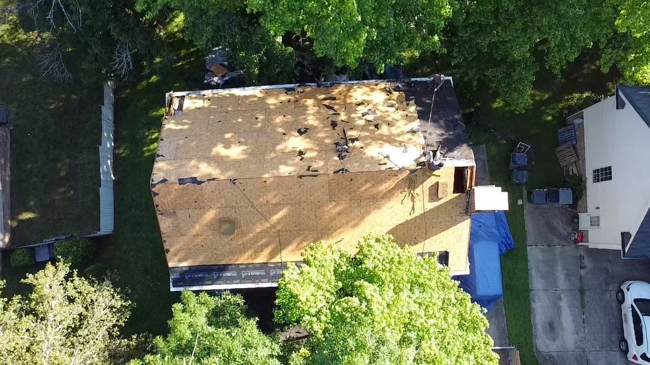 Roof replacement by wind damage by Just Brilliant Restoration JBR