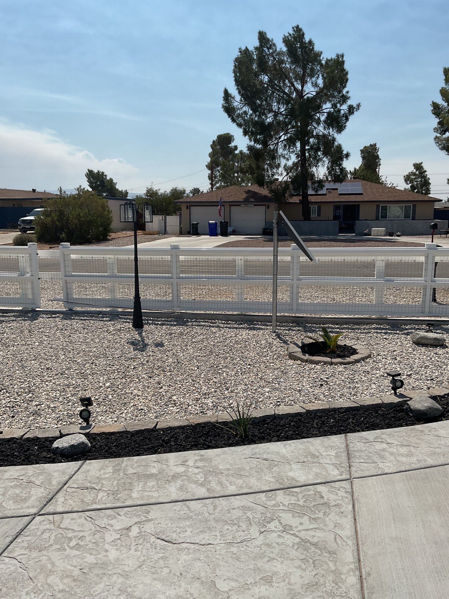 Fence Installation using Ranch Style Vinyl by Fence Guys Inc. 