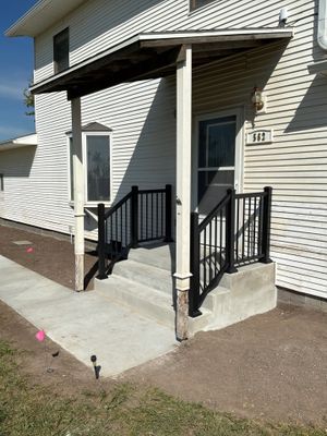New Concrete Sidewalk, Steps & Railing in Kearney