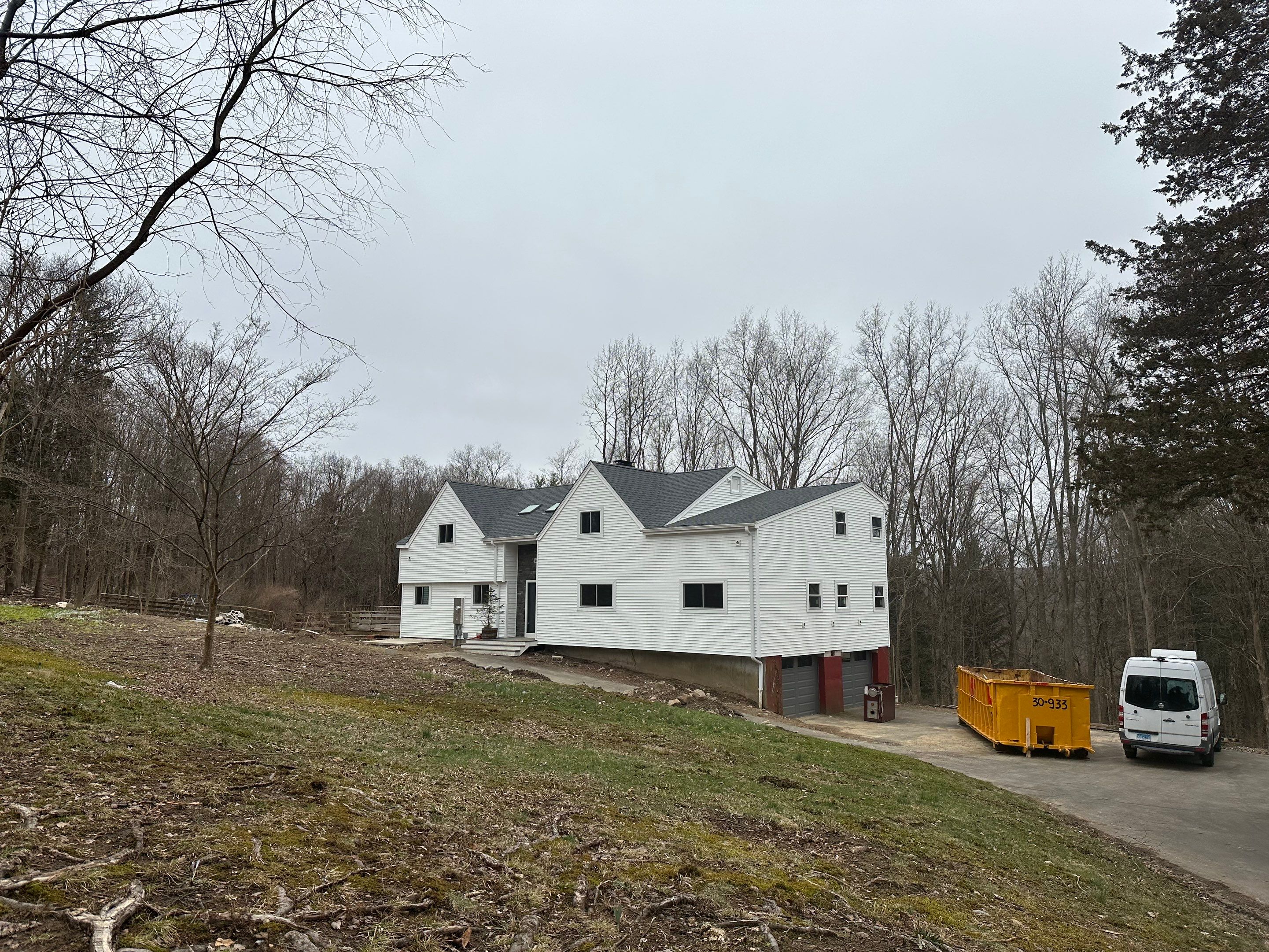 Residential Roofing Installation using Owens Corning TruDefinition Duration AR - Estate Gray & White Double 4 Siding by A Plus Exterior
