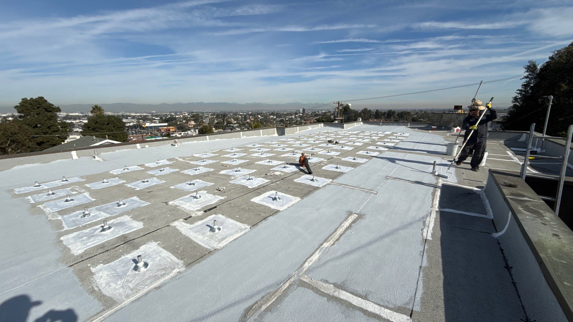 Residential Roofing Installation using ASC Silicone Membrane by Hull Brothers Roofing