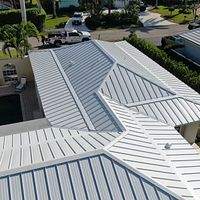 .032 Aluminum 1.5" Mechanical Seam Regal White by Total Roofing System The Metal Roof Experts
