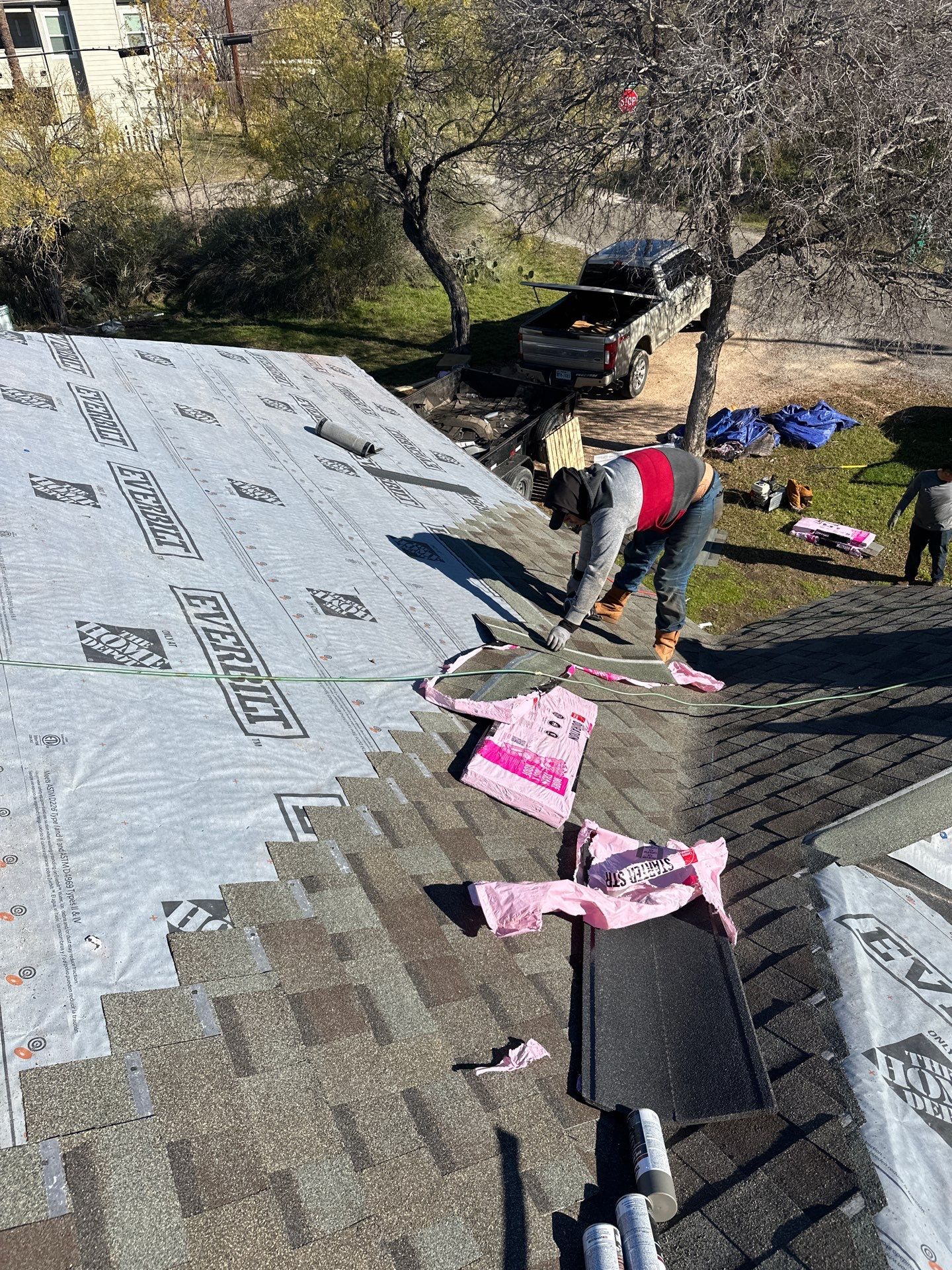 Residential Roofing Installation using Owens Corning Duration TruDef Driftwood by DeZign Roofing & Exteriors