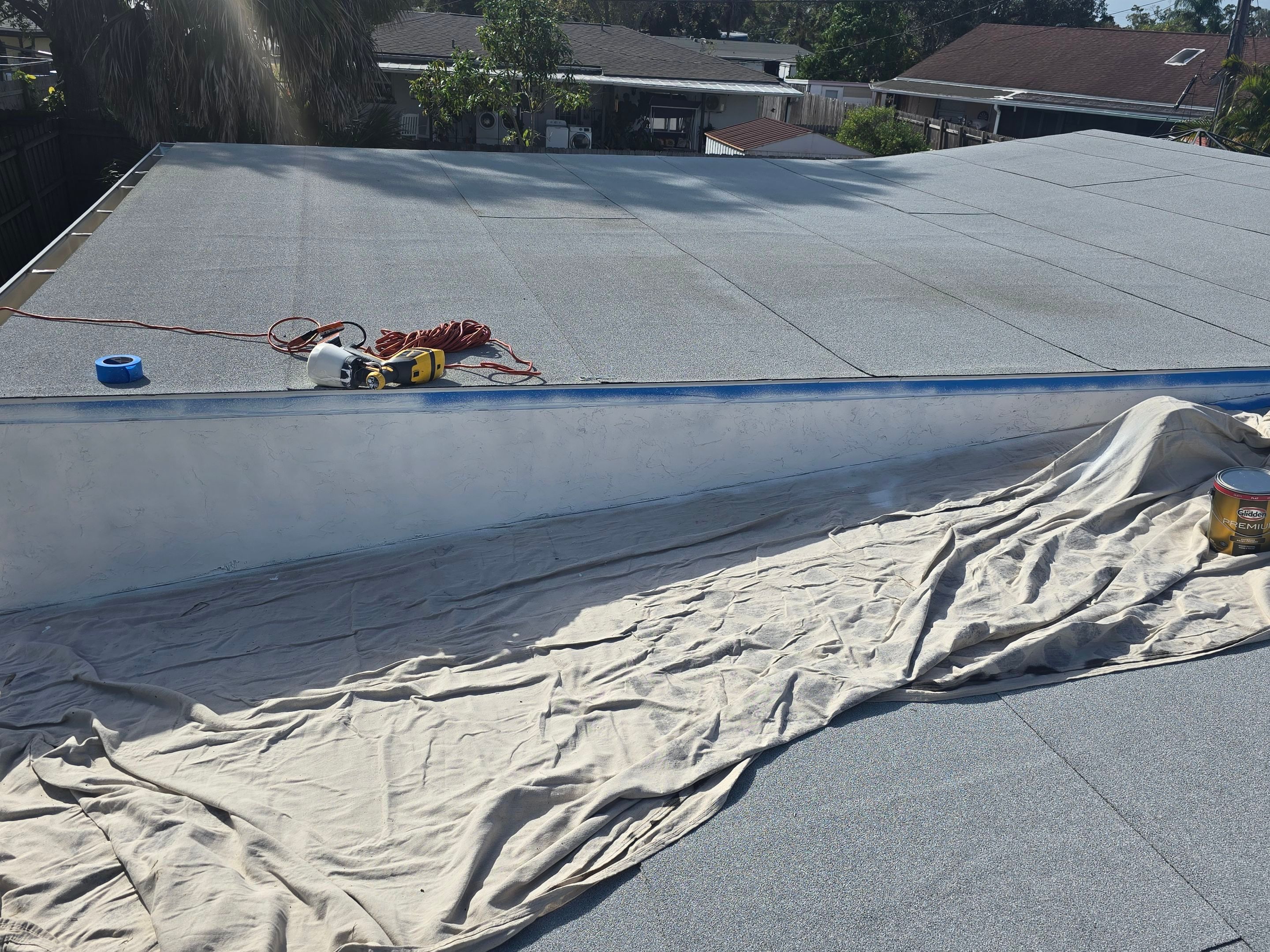 Added Stucco wall and painted by Legacy Roofing SRQ