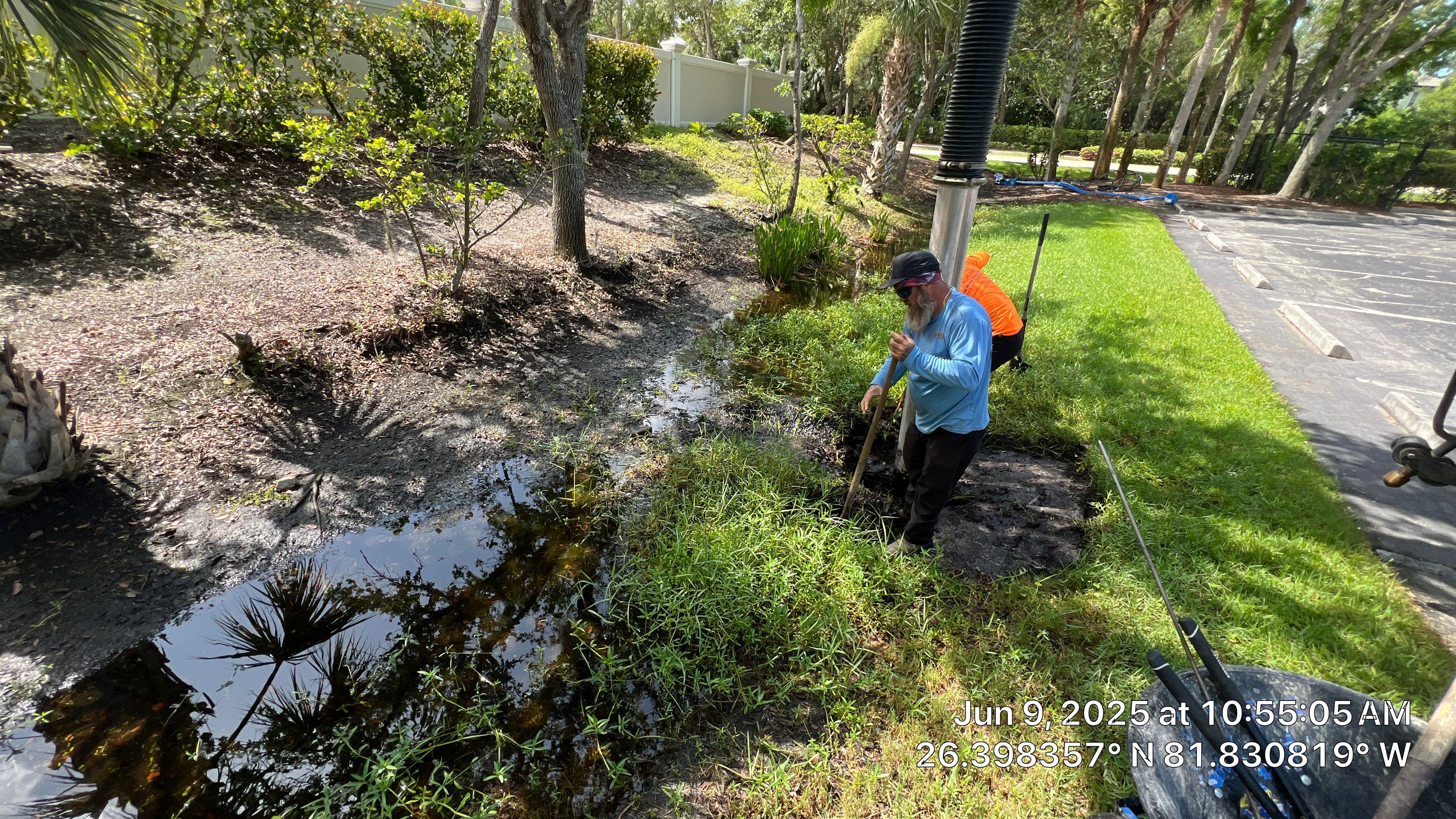 Pelican Landing Beach Parking Lot Stormwater System Maintenance by Don Mar, Inc. Storm Water Solutions