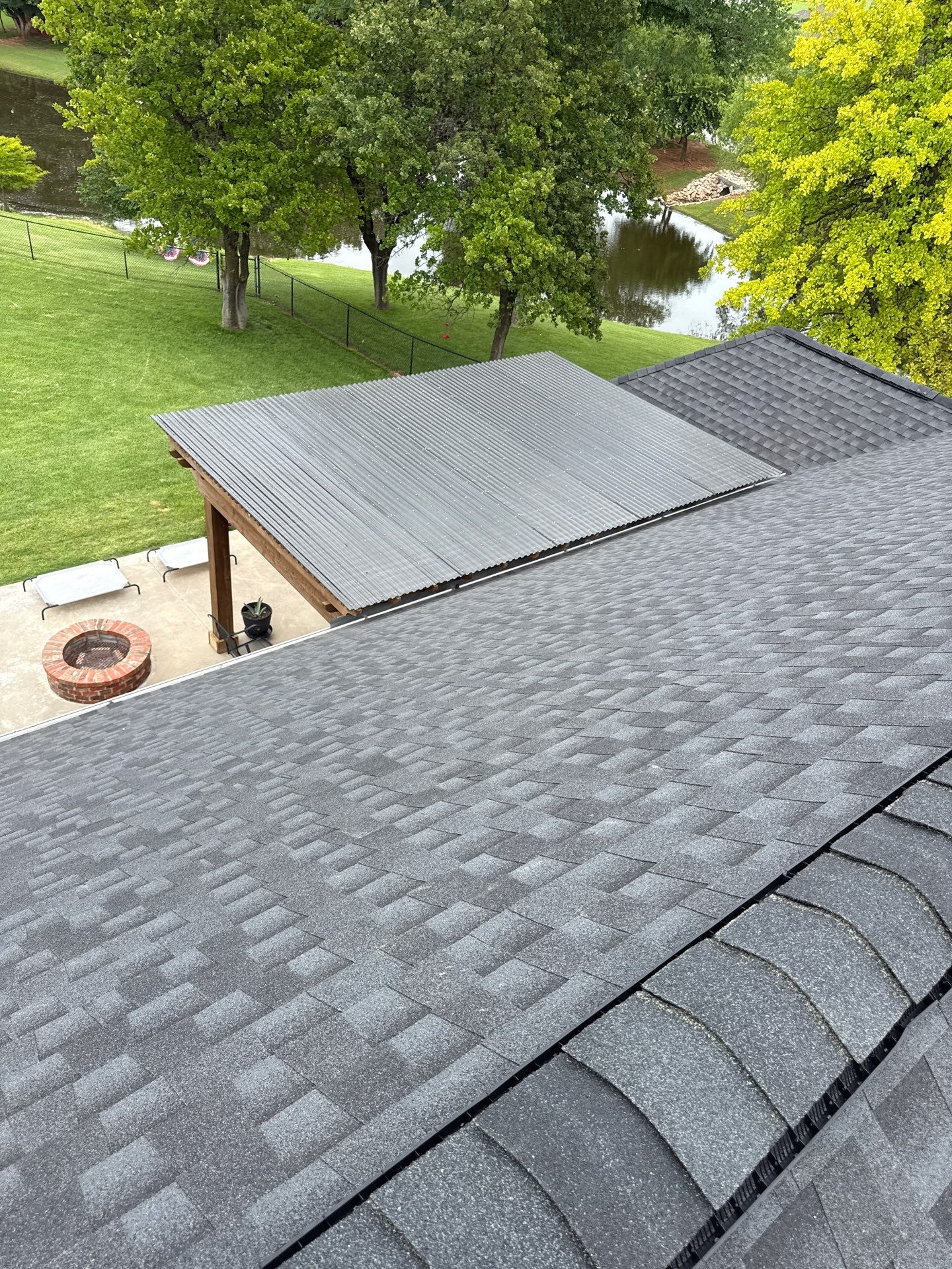 roof replacement & gutter installation in Blanchard by McCann's Roofing and Construction