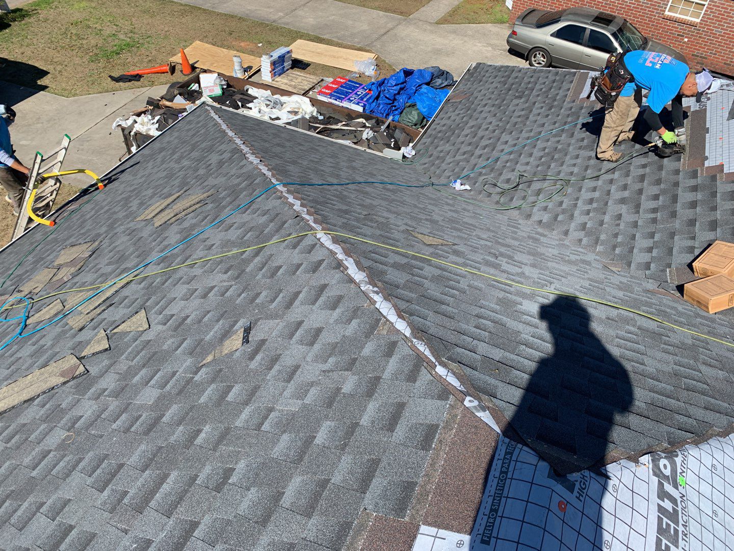 Residential Roofing Installation using Roof Replacement by American Roofing & Construction LLC