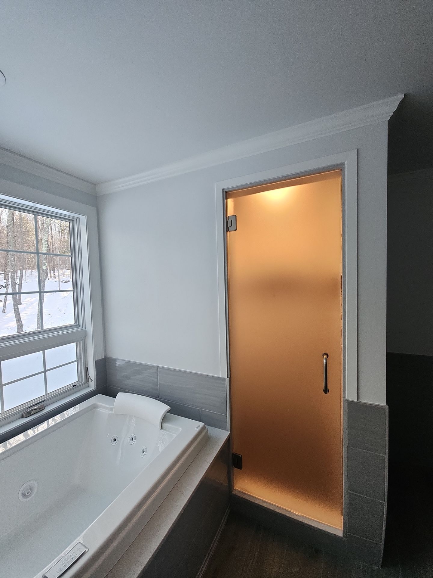 Frameless Steam Shower Door by Cheshire Glass Company