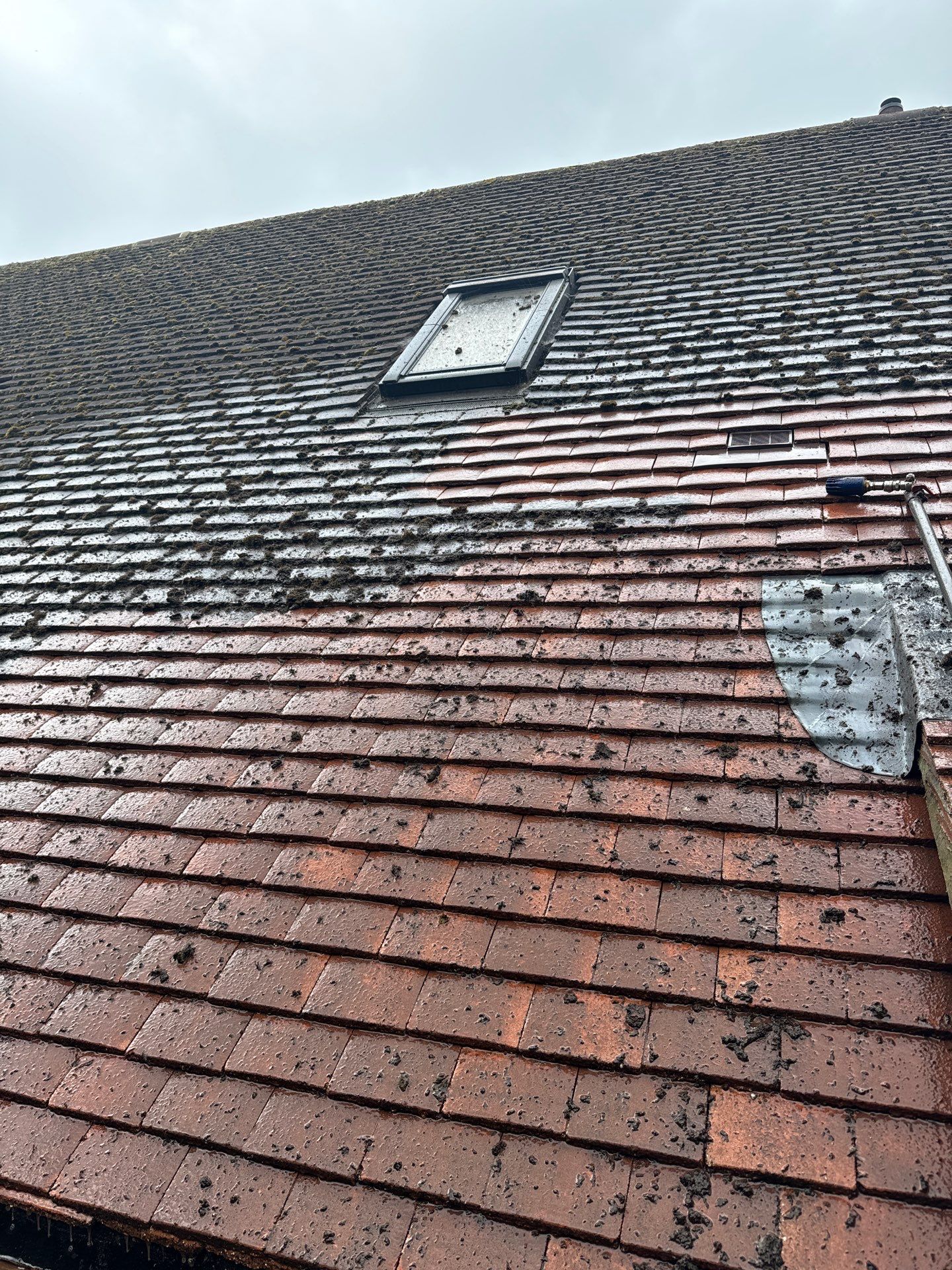 Roof Clean  - Moss Removal - Gutter Clean using Honda 15lpm Low Pressure Washing Machine by Ges Exterior Cleaning ltd
