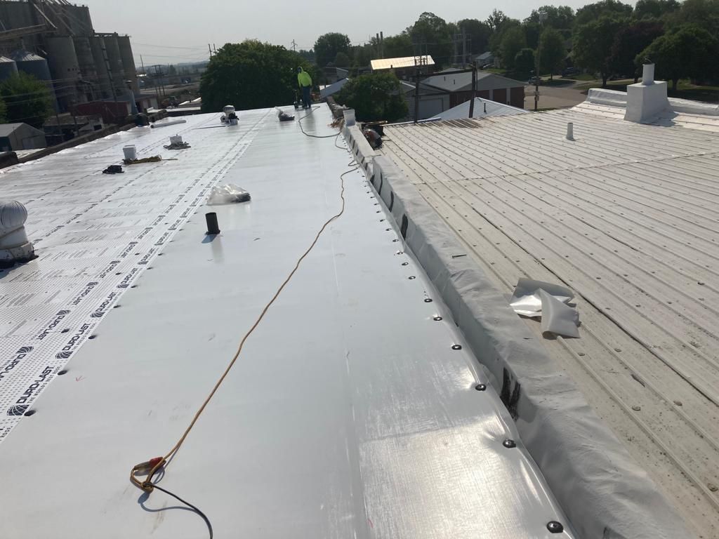 Recover of a downtown building  by Grell Roofing, LLC