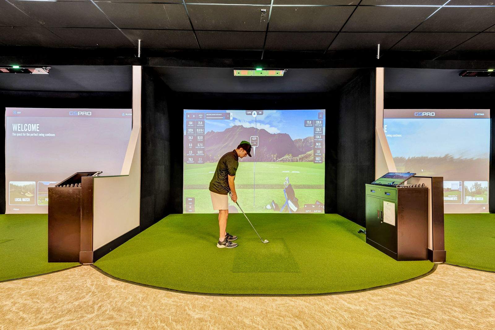 Commercial Indoor Golf Simulator Facility Buildout in Bradenton by Vertical General Contracting