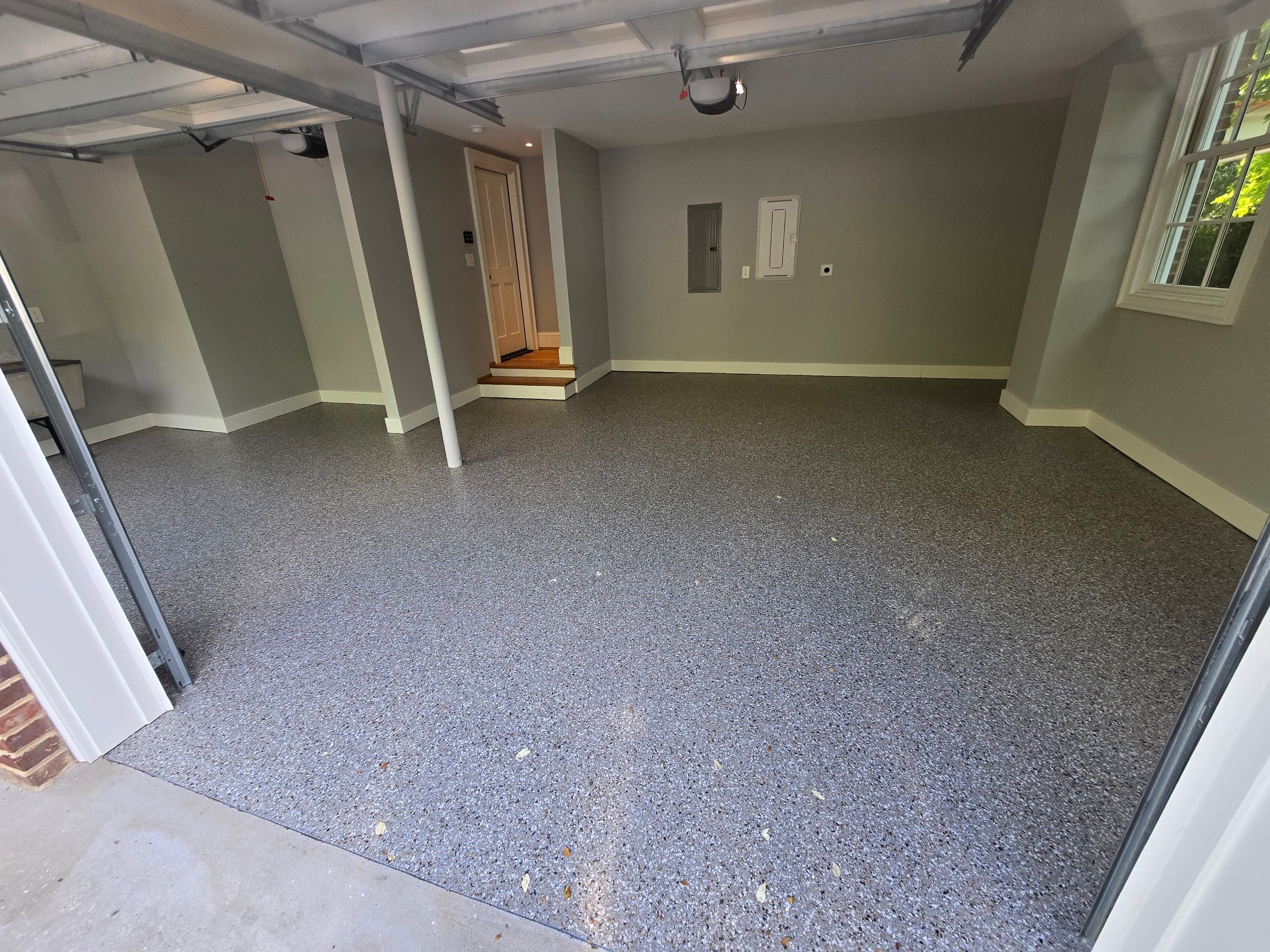 Two Garages Using Creekbed  by Elite Floor Solutions
