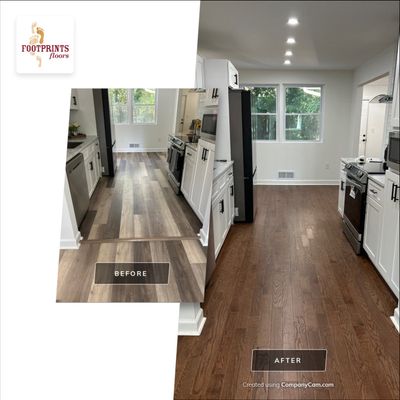 Replaced LVP with timeless solid oak