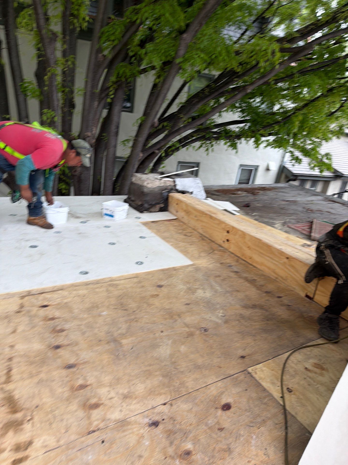 Roof Replacement and Custom Trex Roof Top Deck Project in Philadelphia, Pennsylvania by Philadelphia Quality Roofing