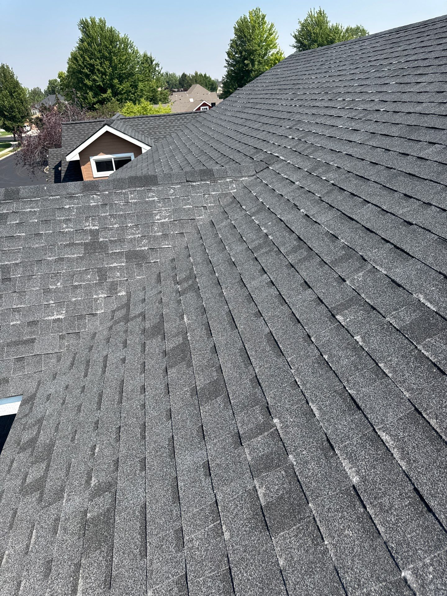 Meridian Residential Roof Replacement Using Dark Gray Architectural Shingles by Olive Roofing