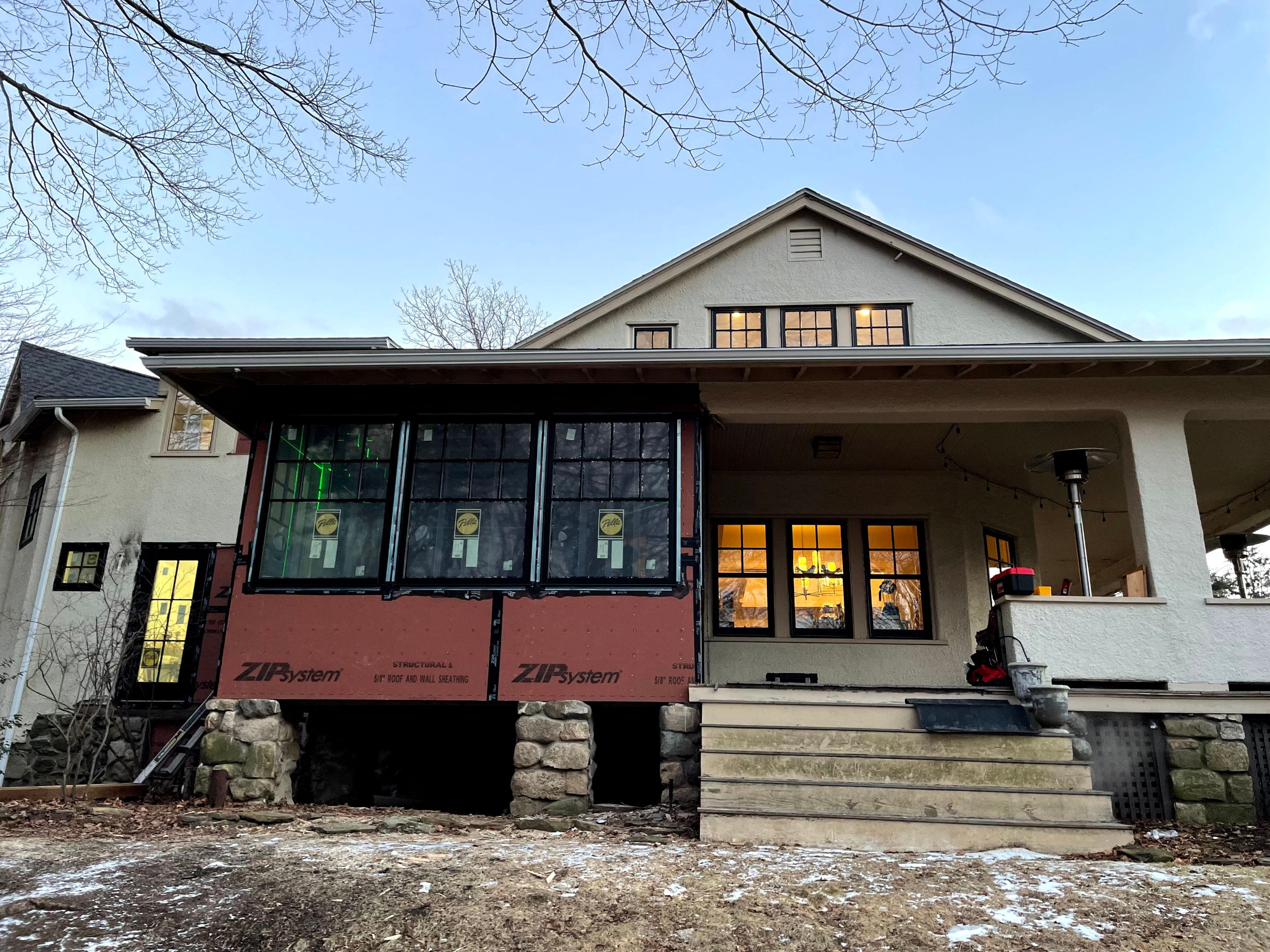 In progress: Exterior renovation in Wellesley MA by UBrothers Construction