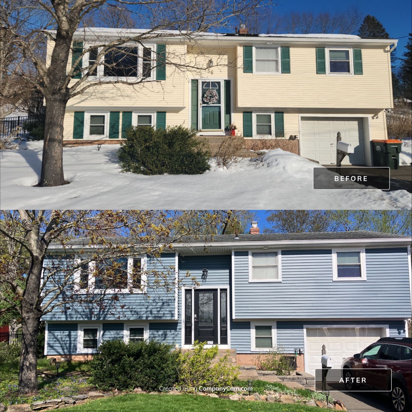 Stunning Siding Transformation with Cert. Restoration Classic D/4 Standard, Wedgewood Blue by DiGiorgi Roofing and Siding Inc