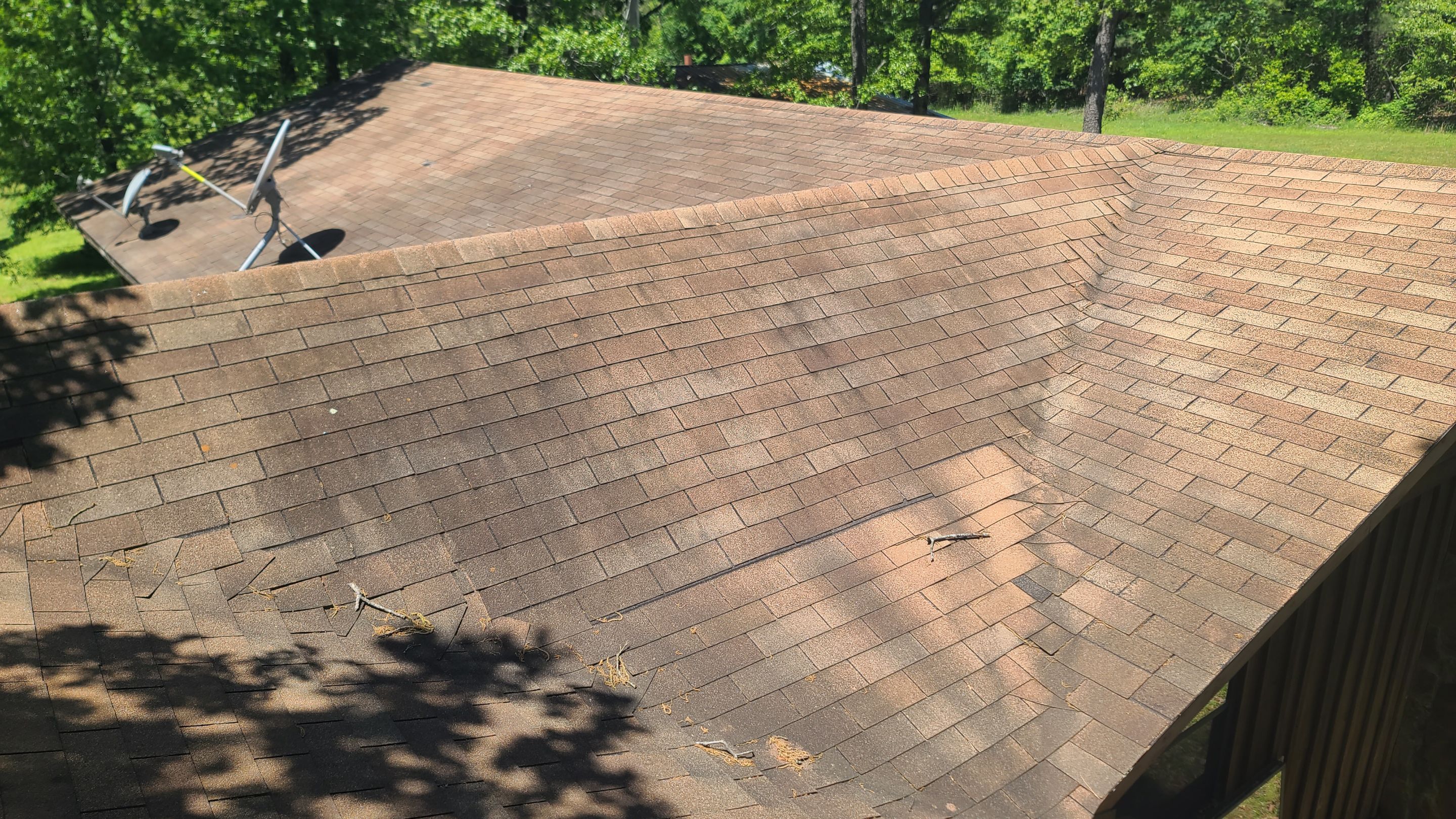 Storm Restoration Reroof: 25 Year 3-Tab Shingle by Hostetler Roofing