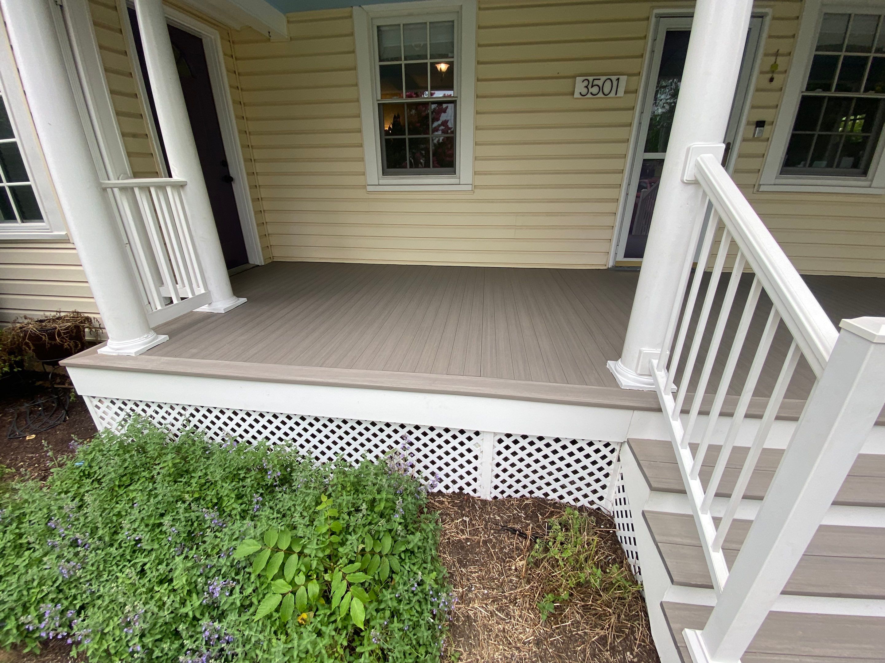 Front Porch Transformation using Timbertech Decking by The Smet Companies, LLC