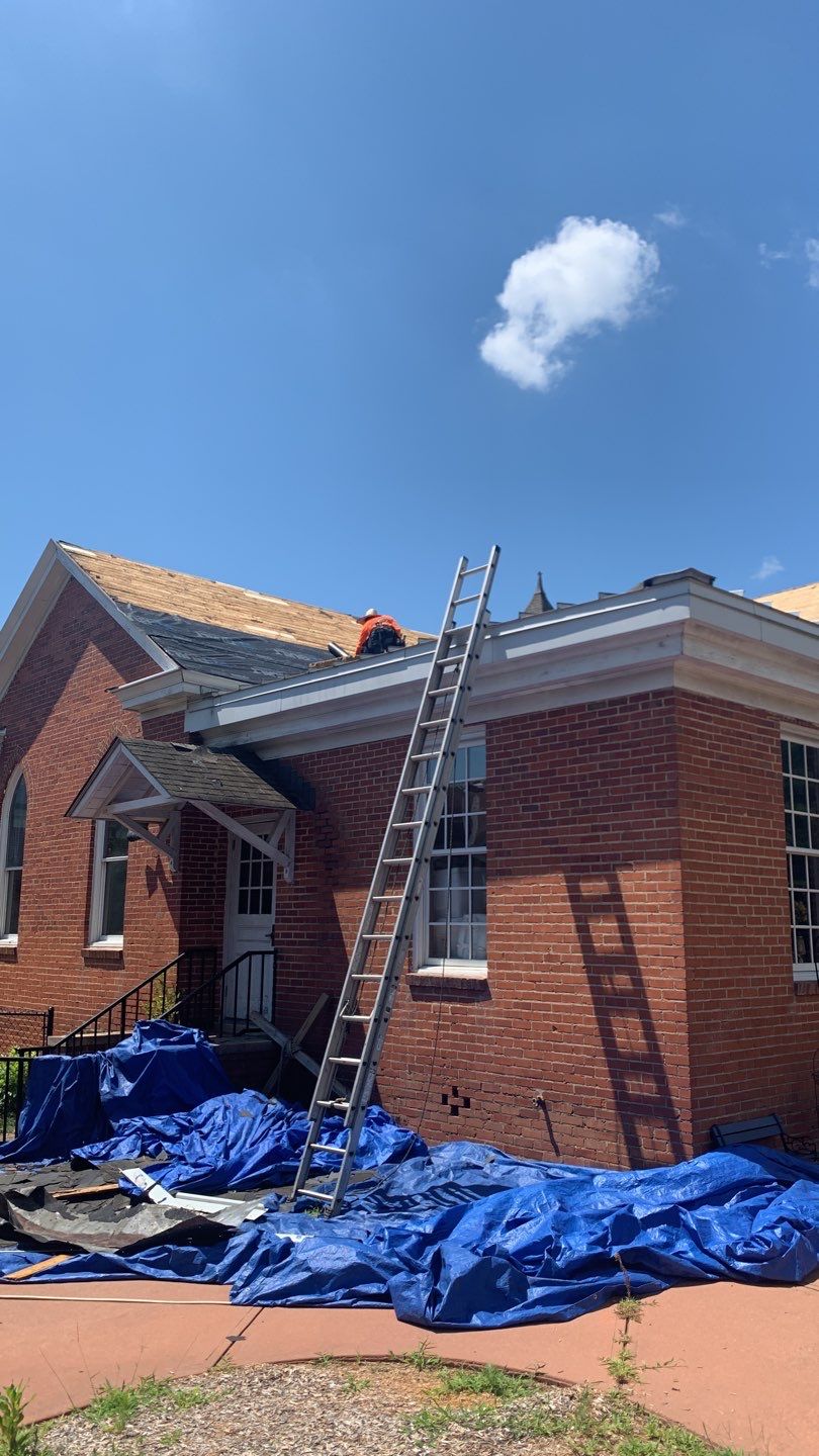 Roof replacement in Church by hail and wind damage by Just Brilliant Restoration JBR