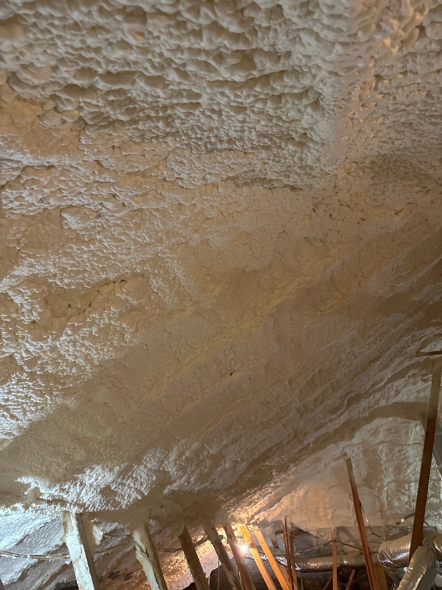 Spray foam insulation removal & re spray by Apex Insulation Solutions