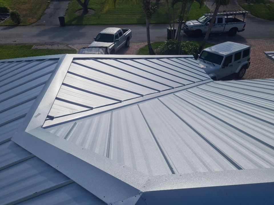 Residential Roofing Installation using 1" Nail strip metal roof by BLUES BROTHERS ROOFING