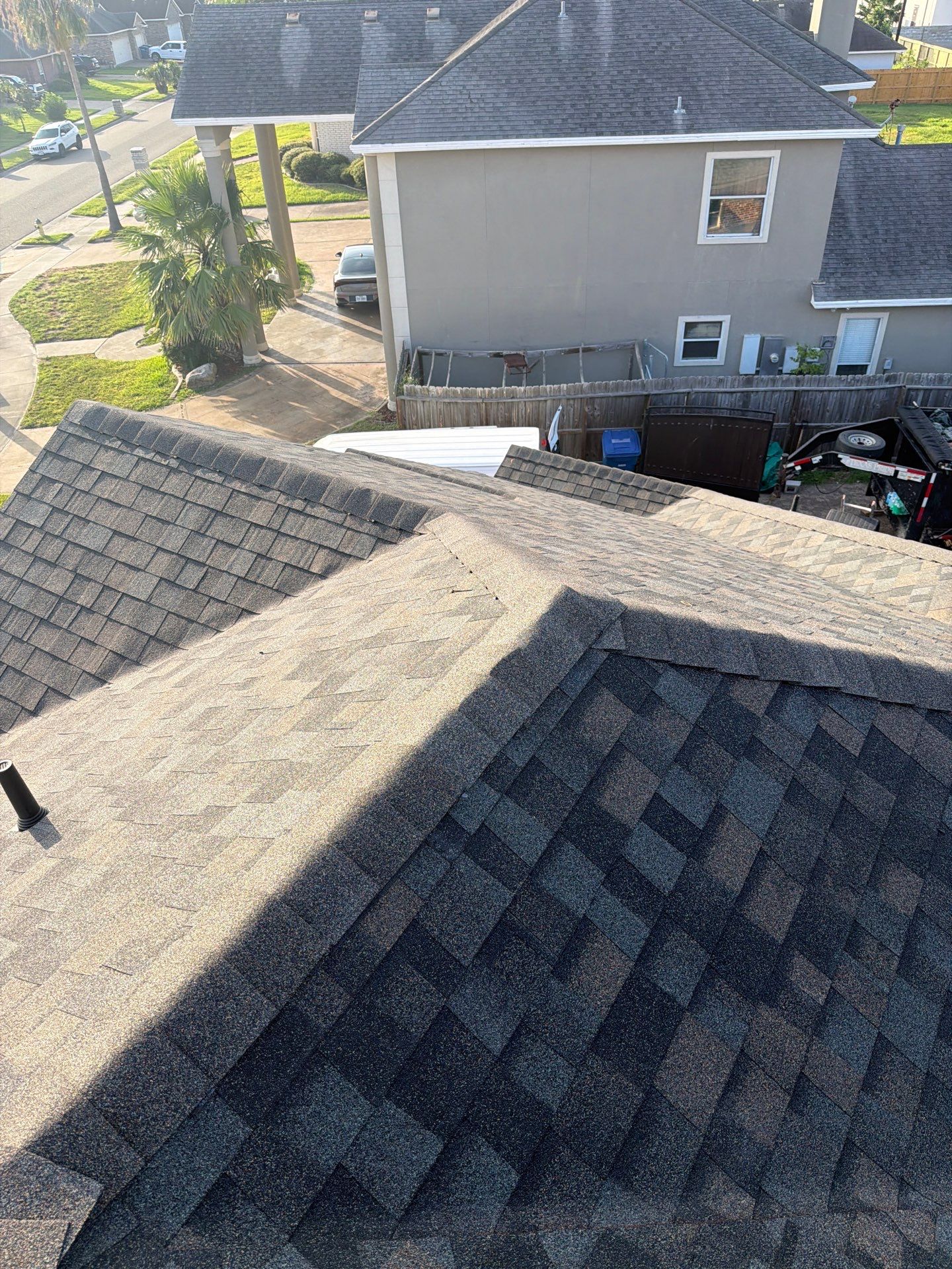 Flashing Stucco above the Roof by Bayfront Roofing and Construction