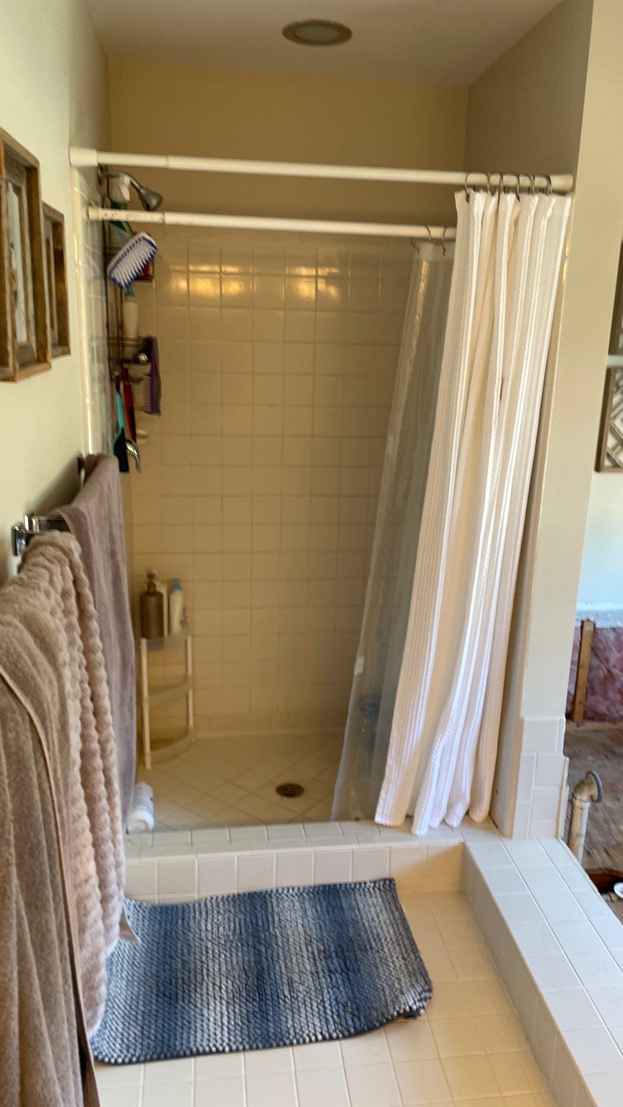 Bathroom Remodel with new Subway Tile Shower by Footprints Floors of Coastal Carolina