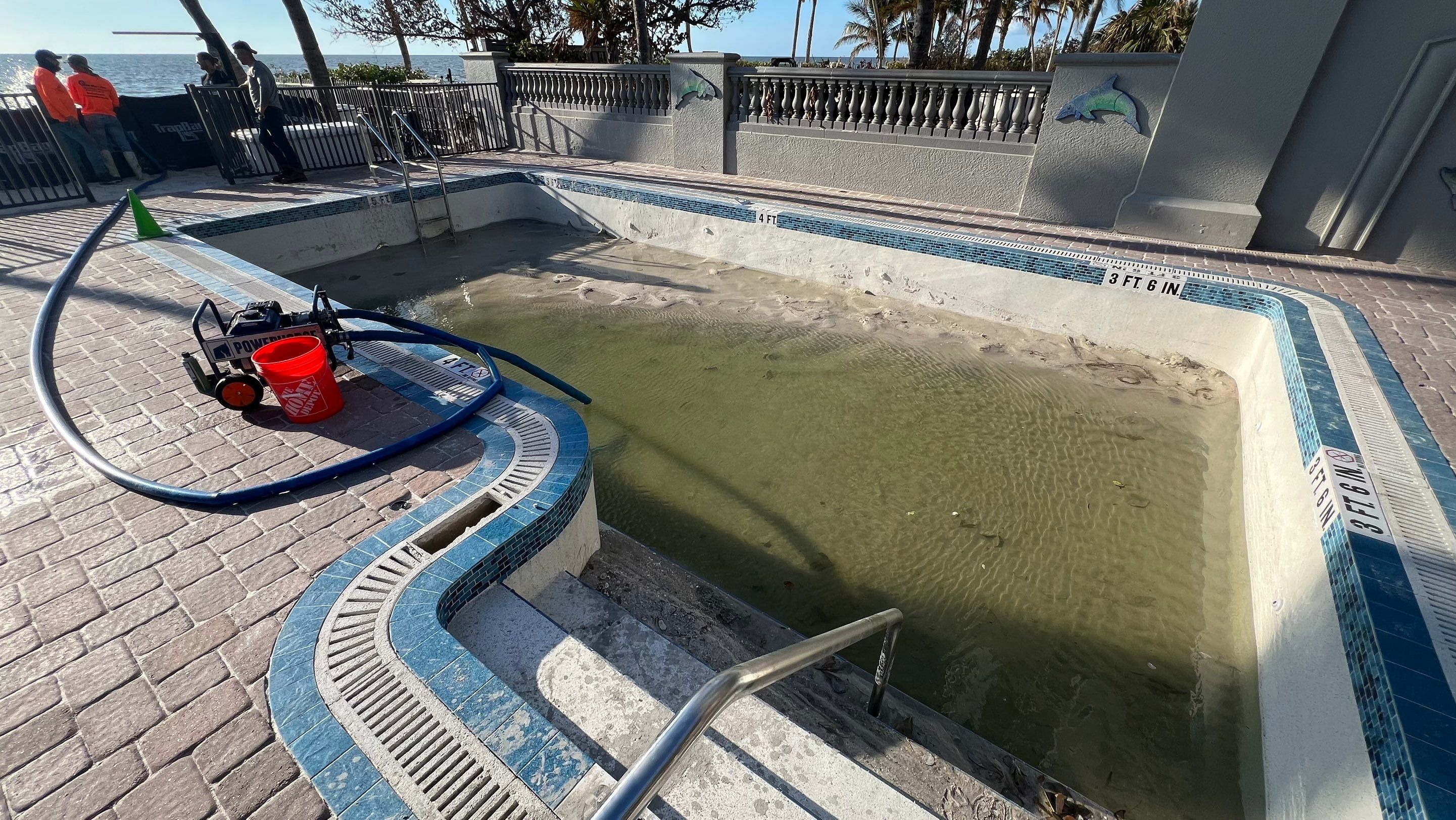 Naples Resort Pool Cleanout and Stormwater System Maintenance by Don Mar, Inc. Storm Water Solutions