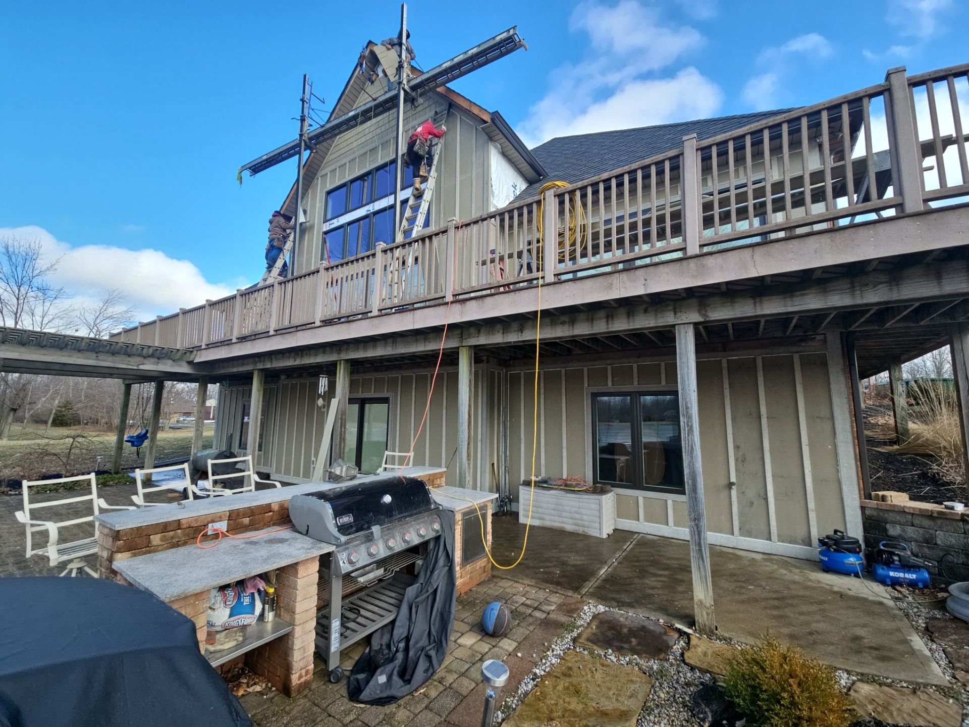 Siding Installation using James Hardie Board & Batten and James Hardie Shakes by Koontz Construction