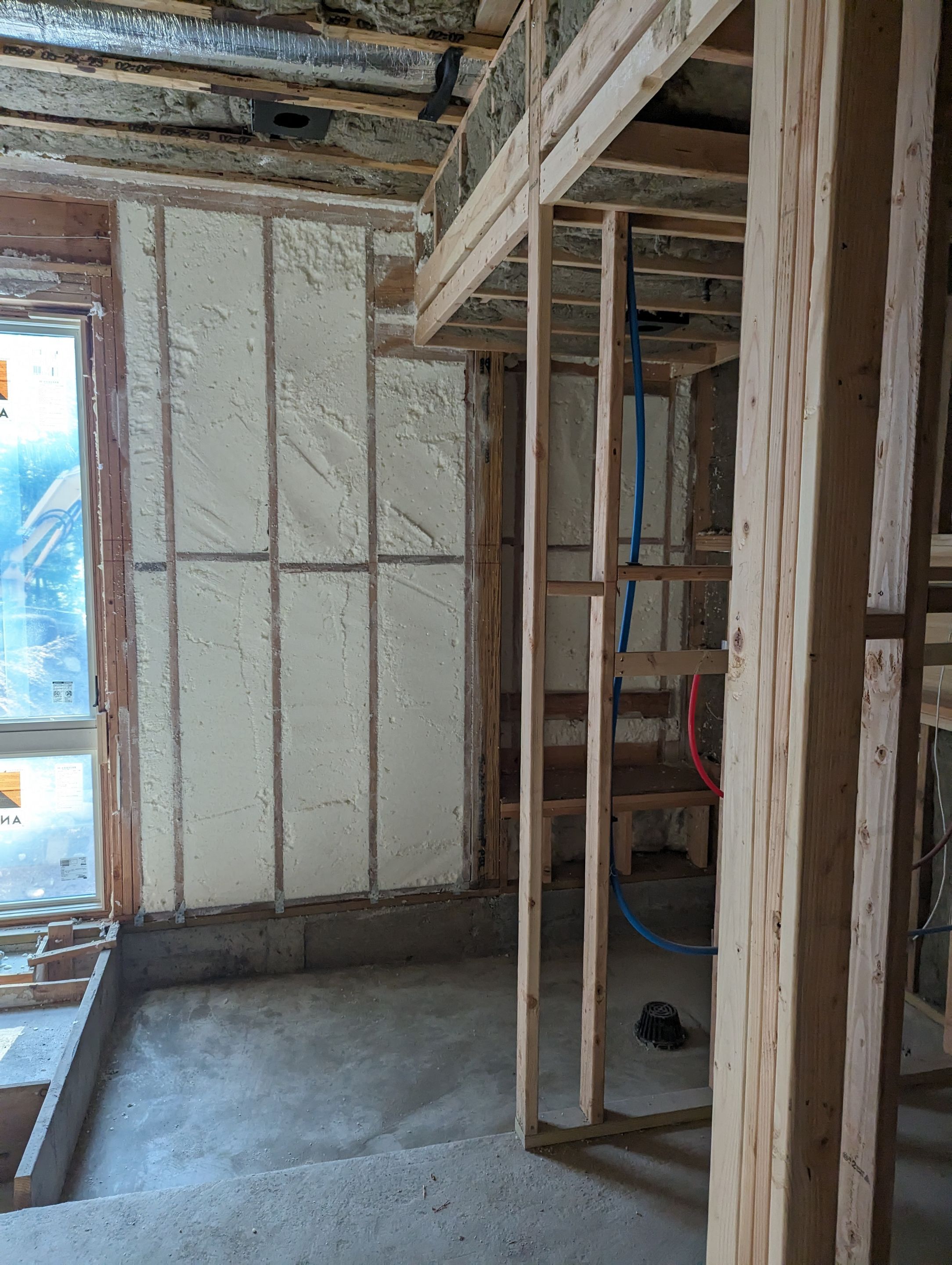 New Home Construction using open cell spray foam by NYS Foam & Energy