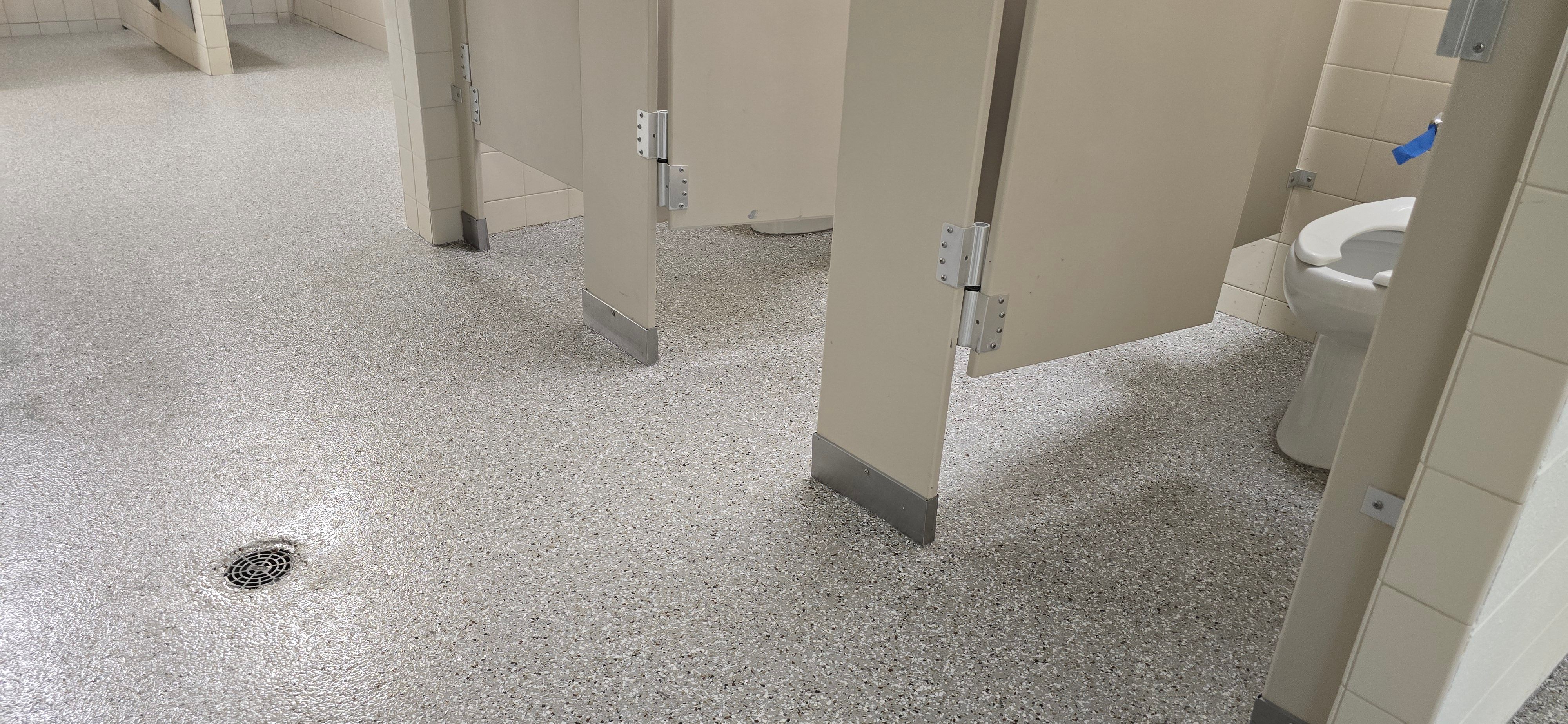 Gym Locker Room Upgrade Using Creekbed by Elite Floor Solutions