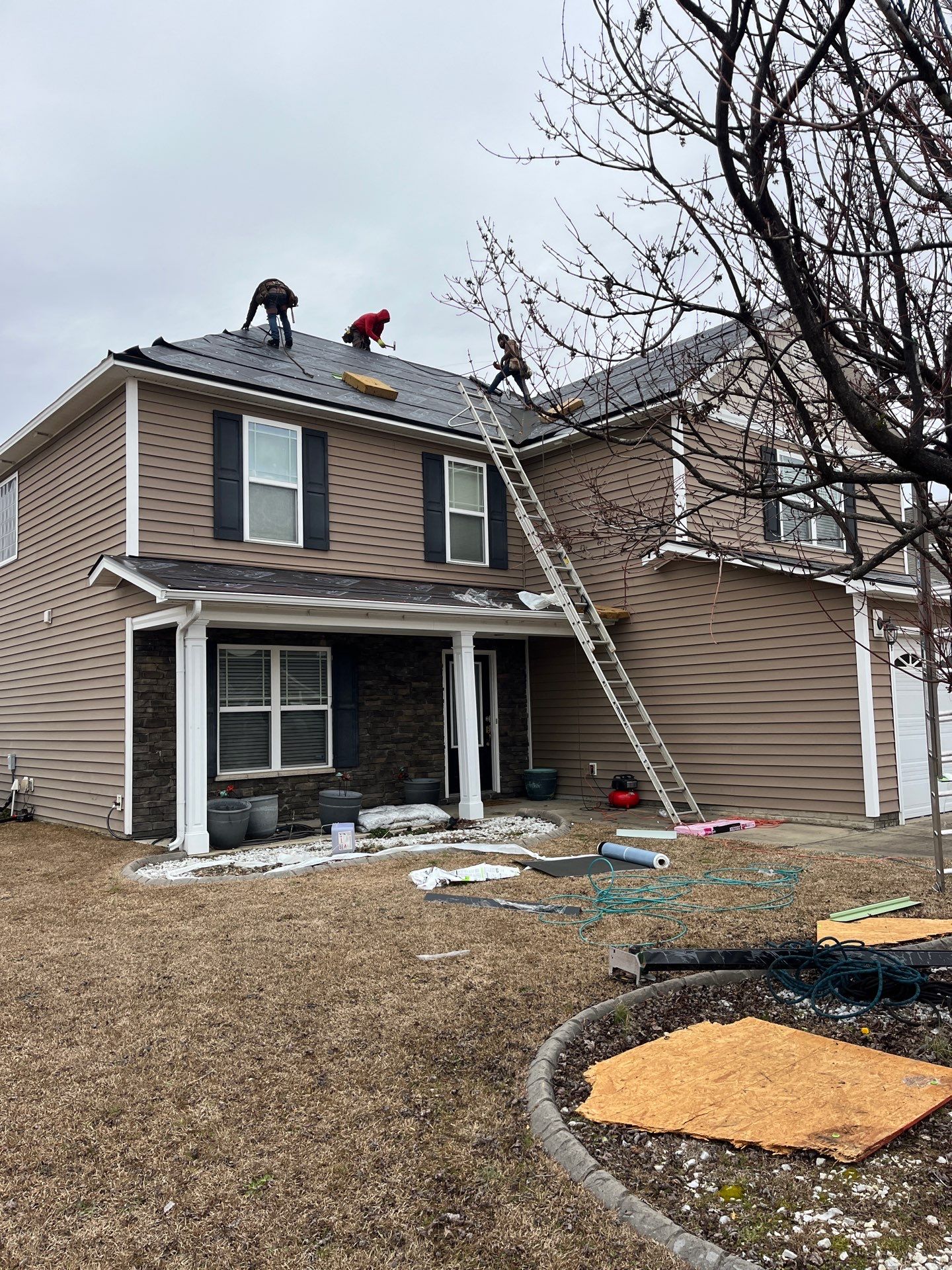 Residential Roofing Installation using Owens Corning by Karcher Roofing & Construction