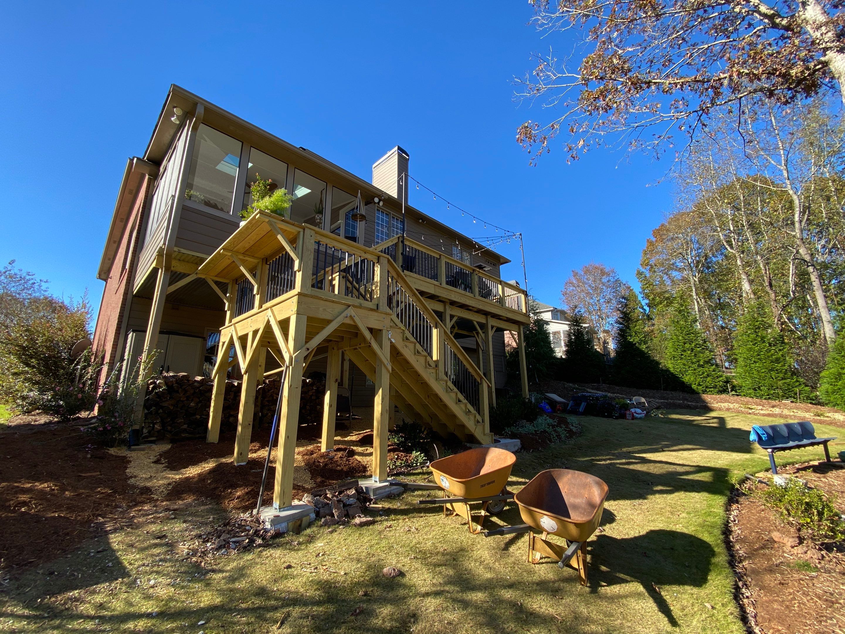 Multi-Level Deck Replacement and Bay Window Installation in Suwanee by Swift Home Renovations